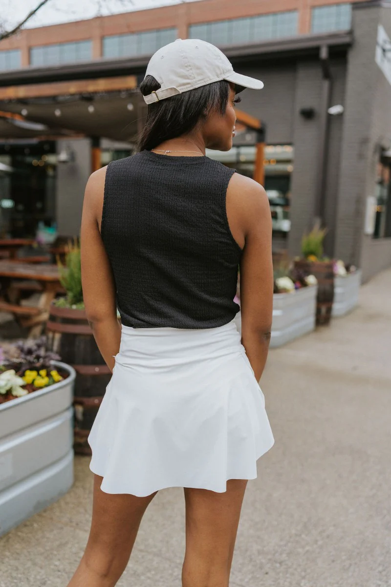 Step It Up Skort in White - Image 5