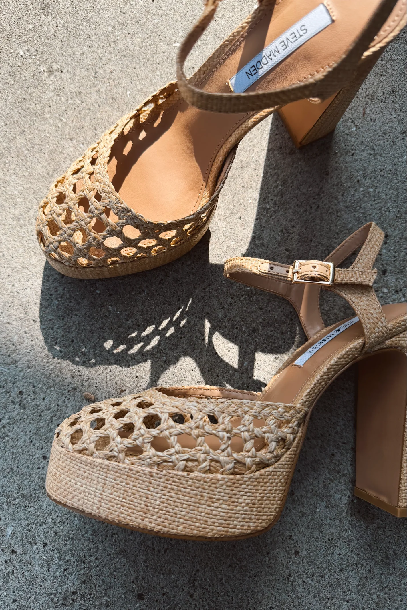 Steve Madden Lexie Raffia Natural Platform Pump Heel - Image 2