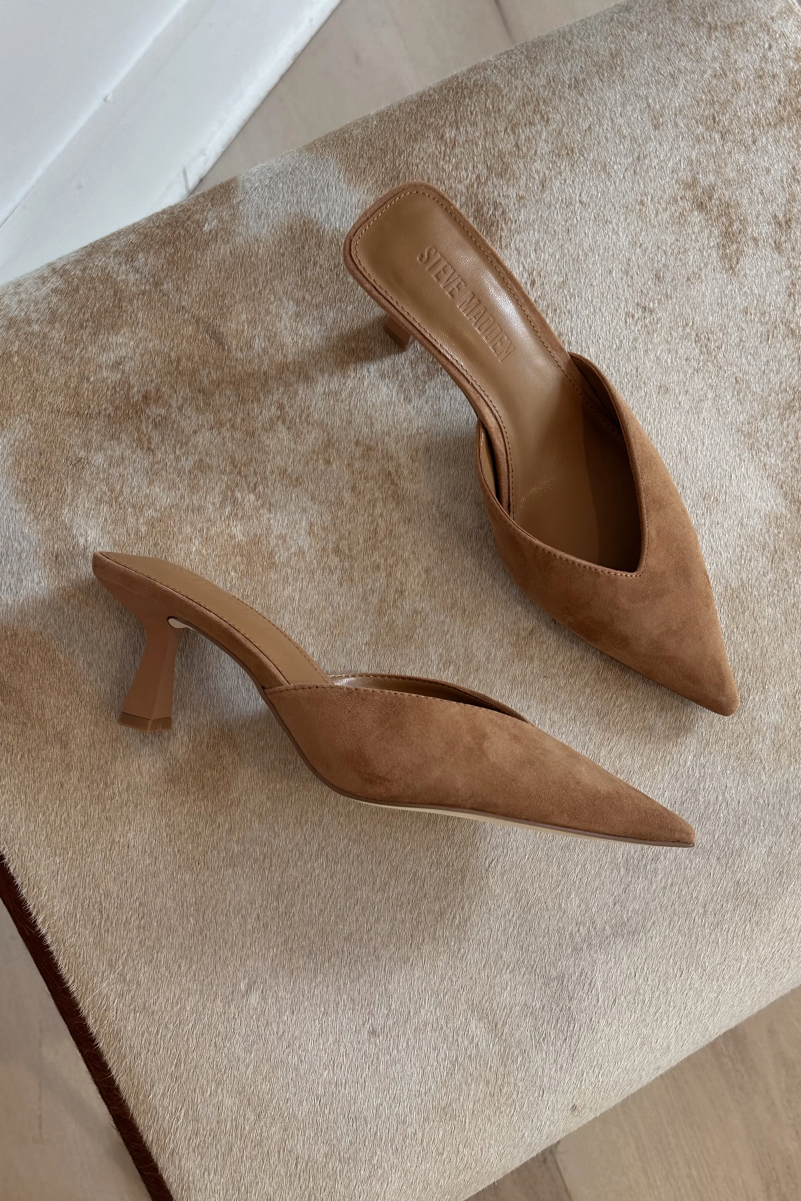 Steve Madden Mod Chestnut Suede Dress Mule - Image 4
