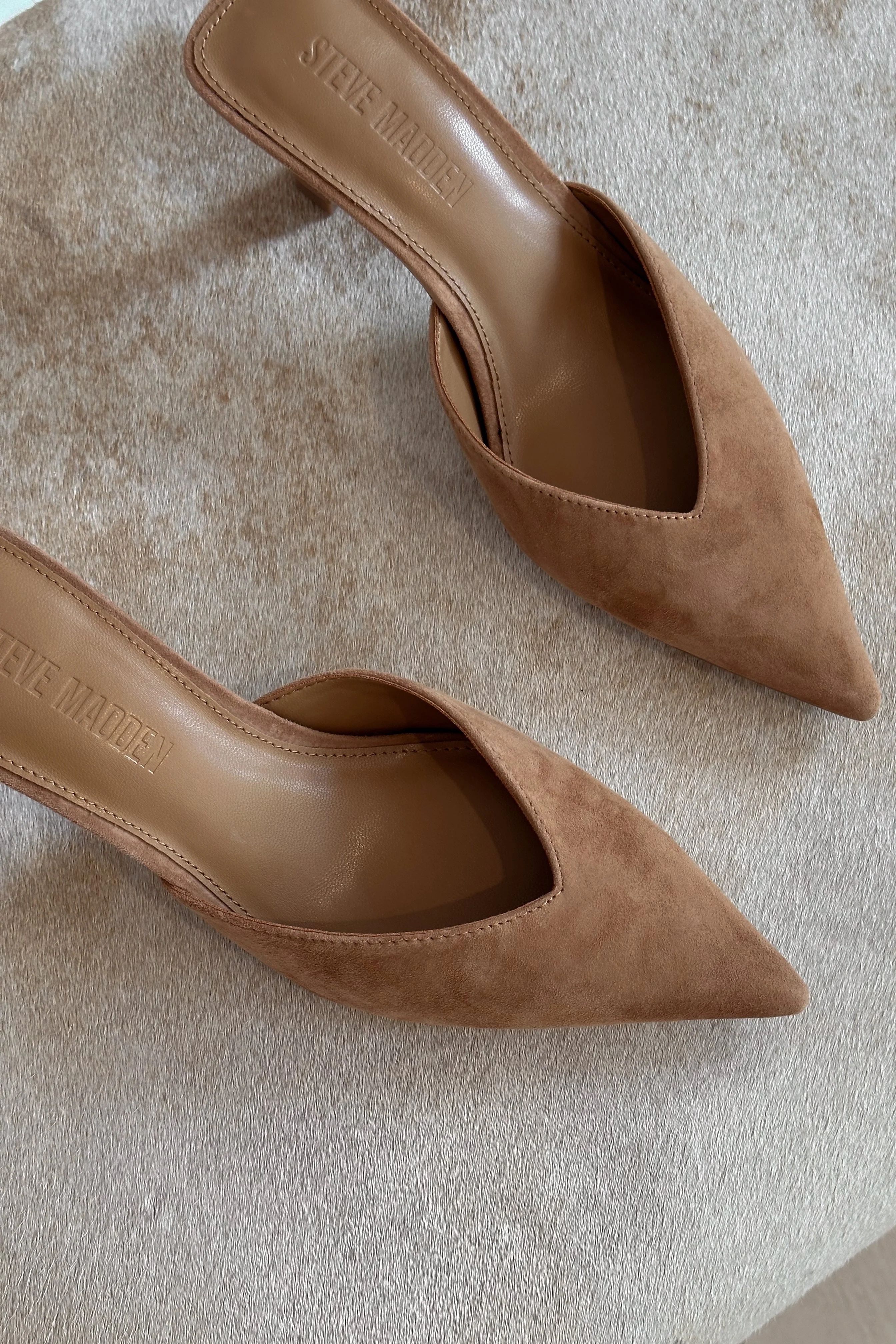 Steve Madden Mod Chestnut Suede Dress Mule - Image 8