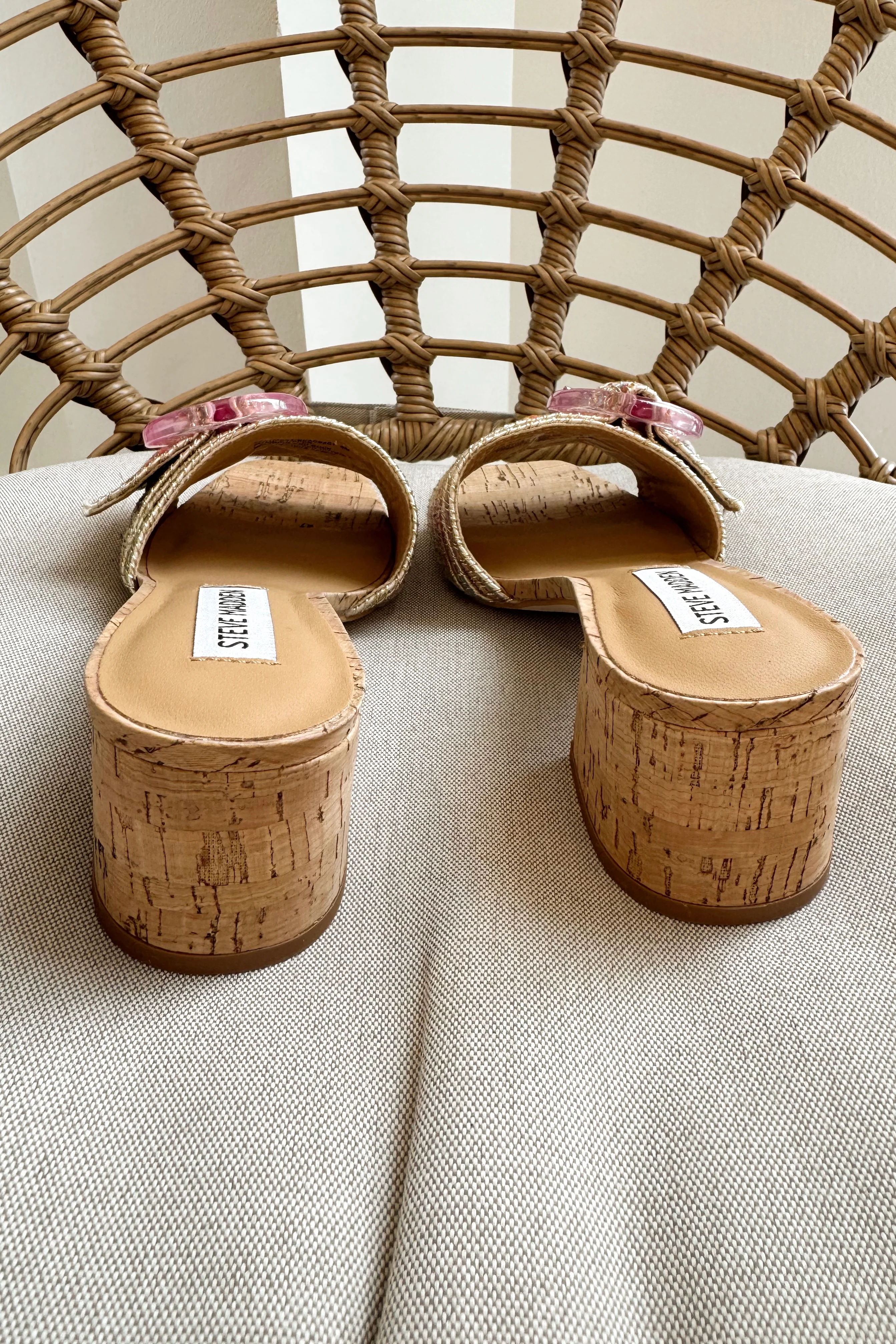 Steve Madden Seacrest Pink Multi Raffia Heel - Image 14