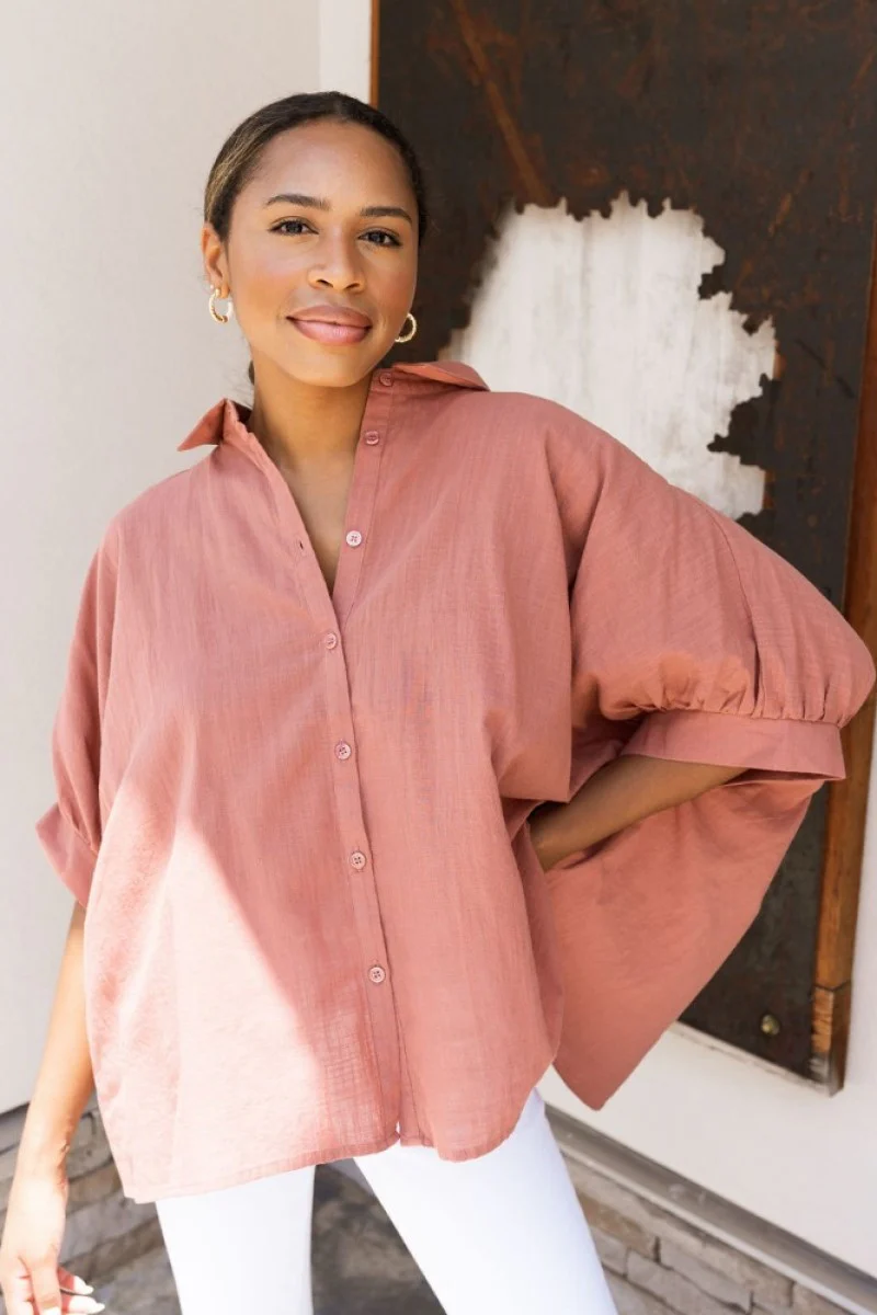 Summer Chapter Top In Rose