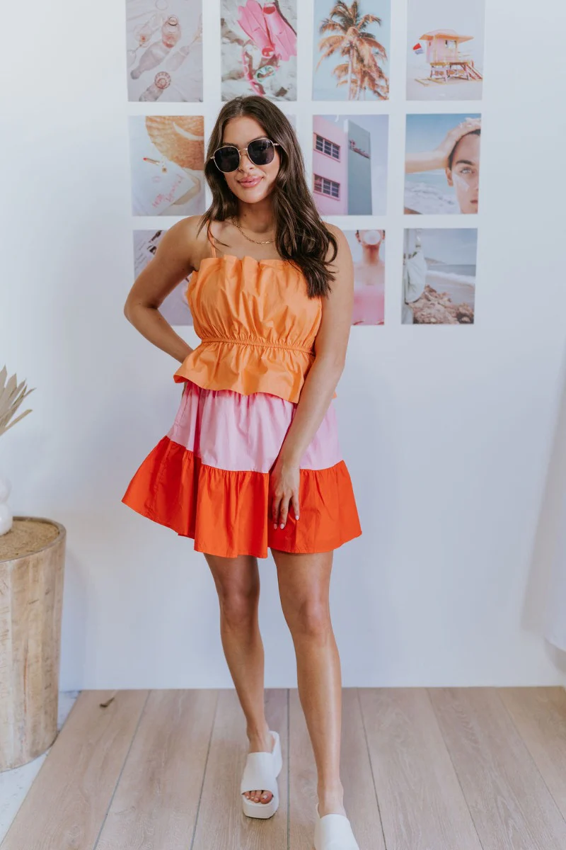 Sunkissed Color Block Dress