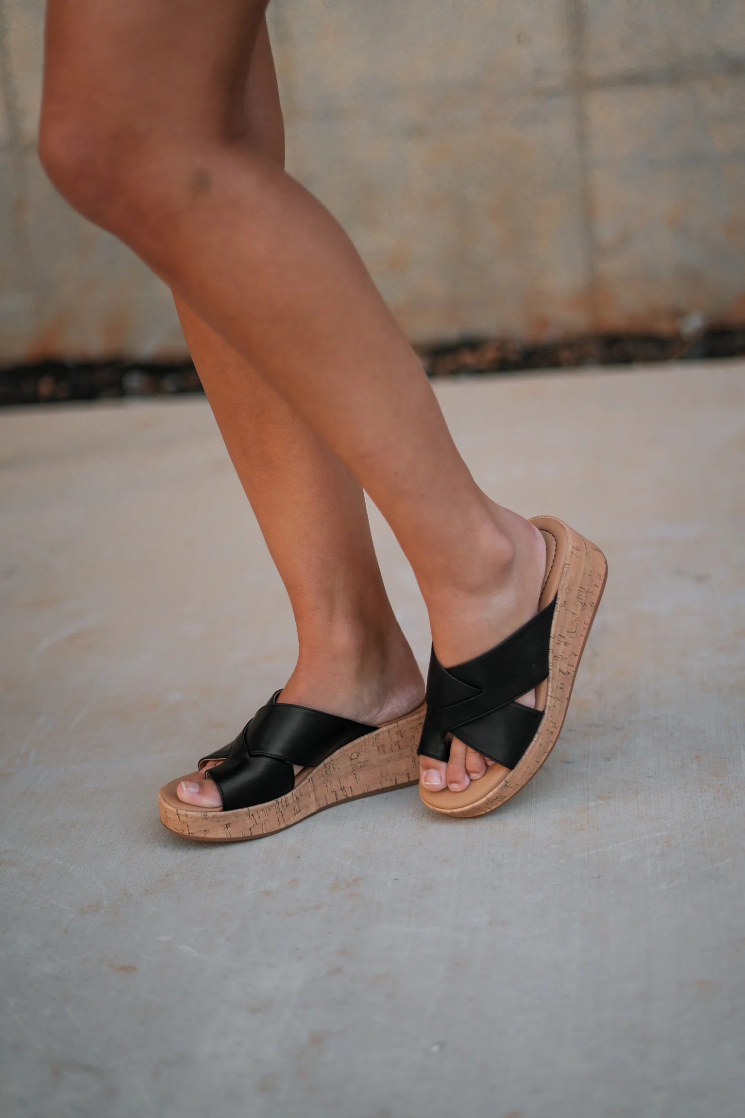 B.O.C. Born Concept Sunny Wedge Sandal in Black - Image 2