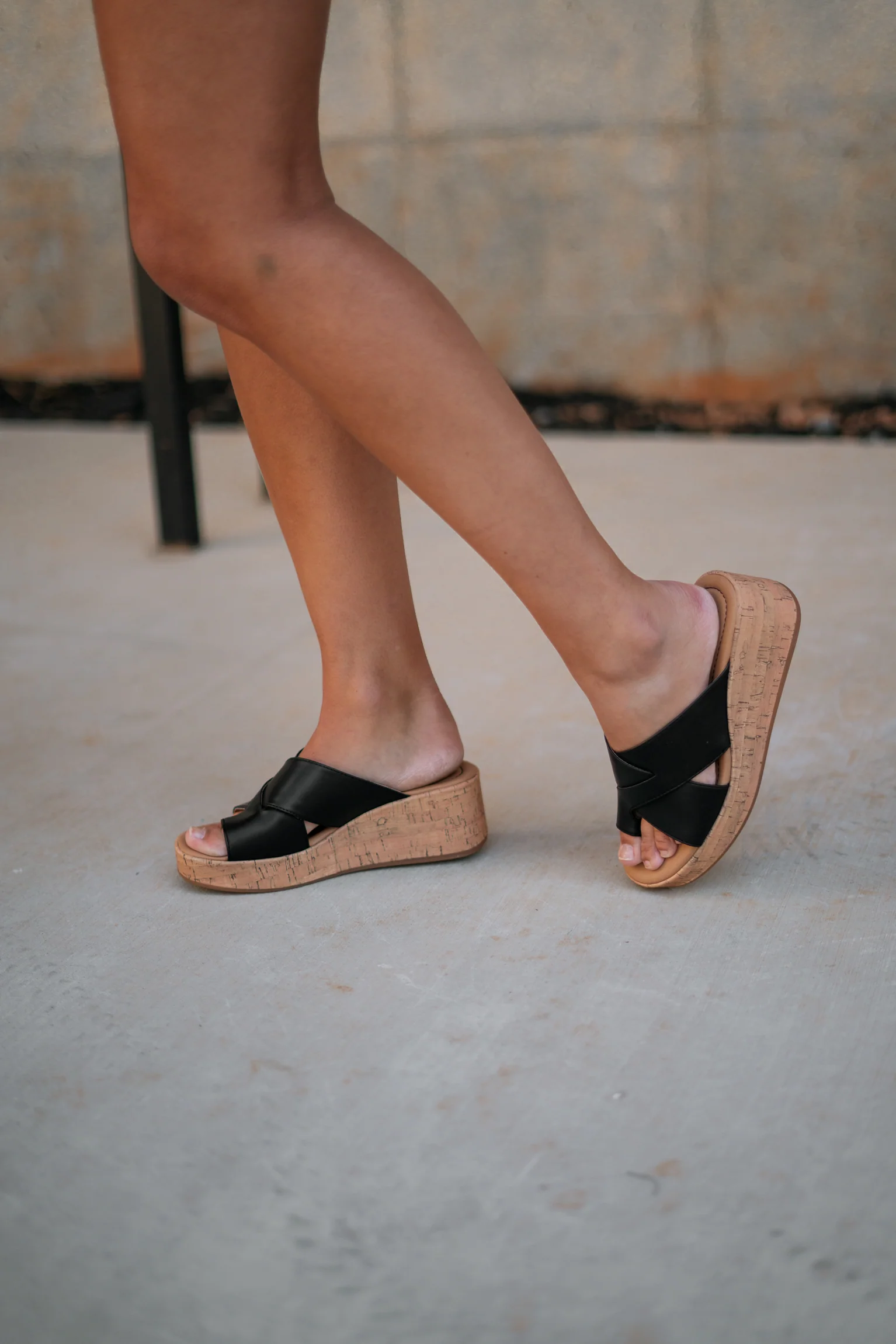 B.O.C. Born Concept Sunny Wedge Sandal in Black - Image 3