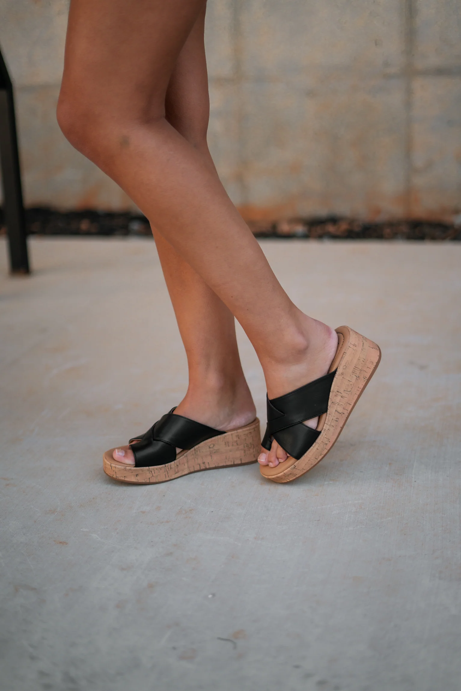 B.O.C. Born Concept Sunny Wedge Sandal in Black - Image 4