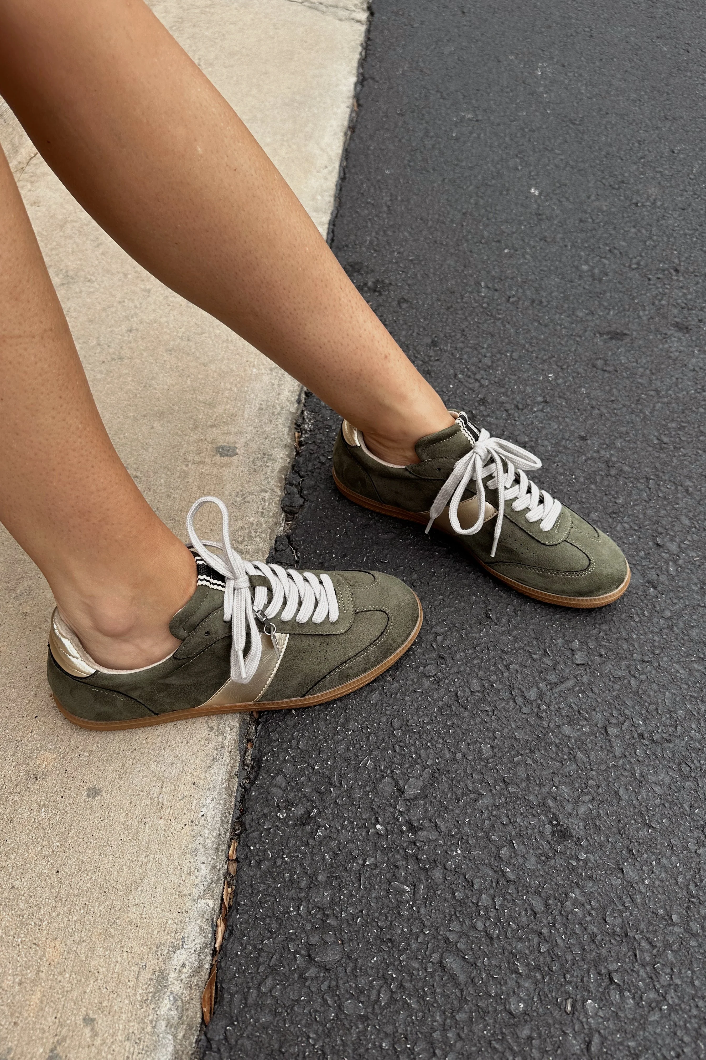 Sydney Olive Suede Sneaker
