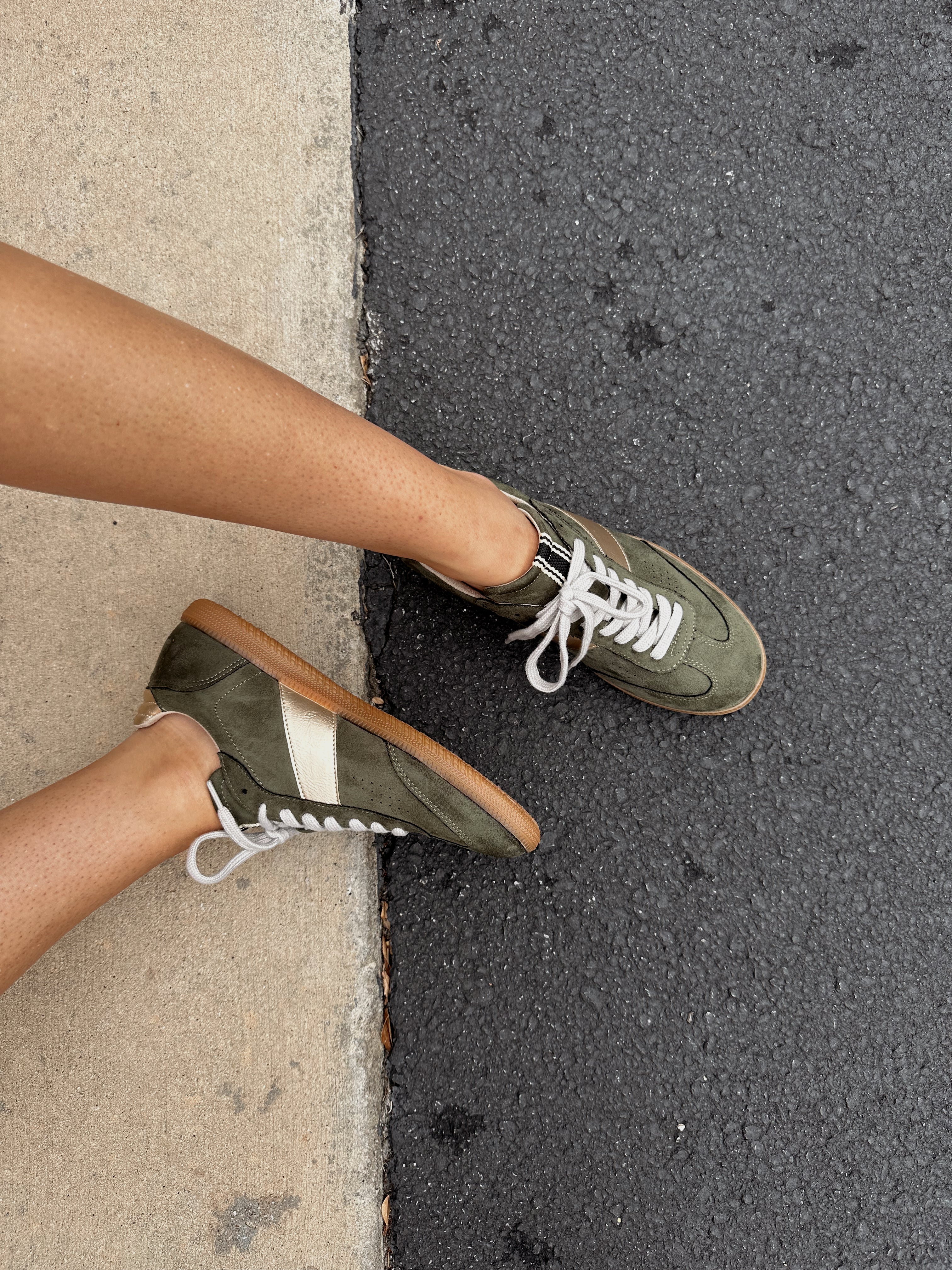 Sydney Olive Suede Sneaker - Image 2