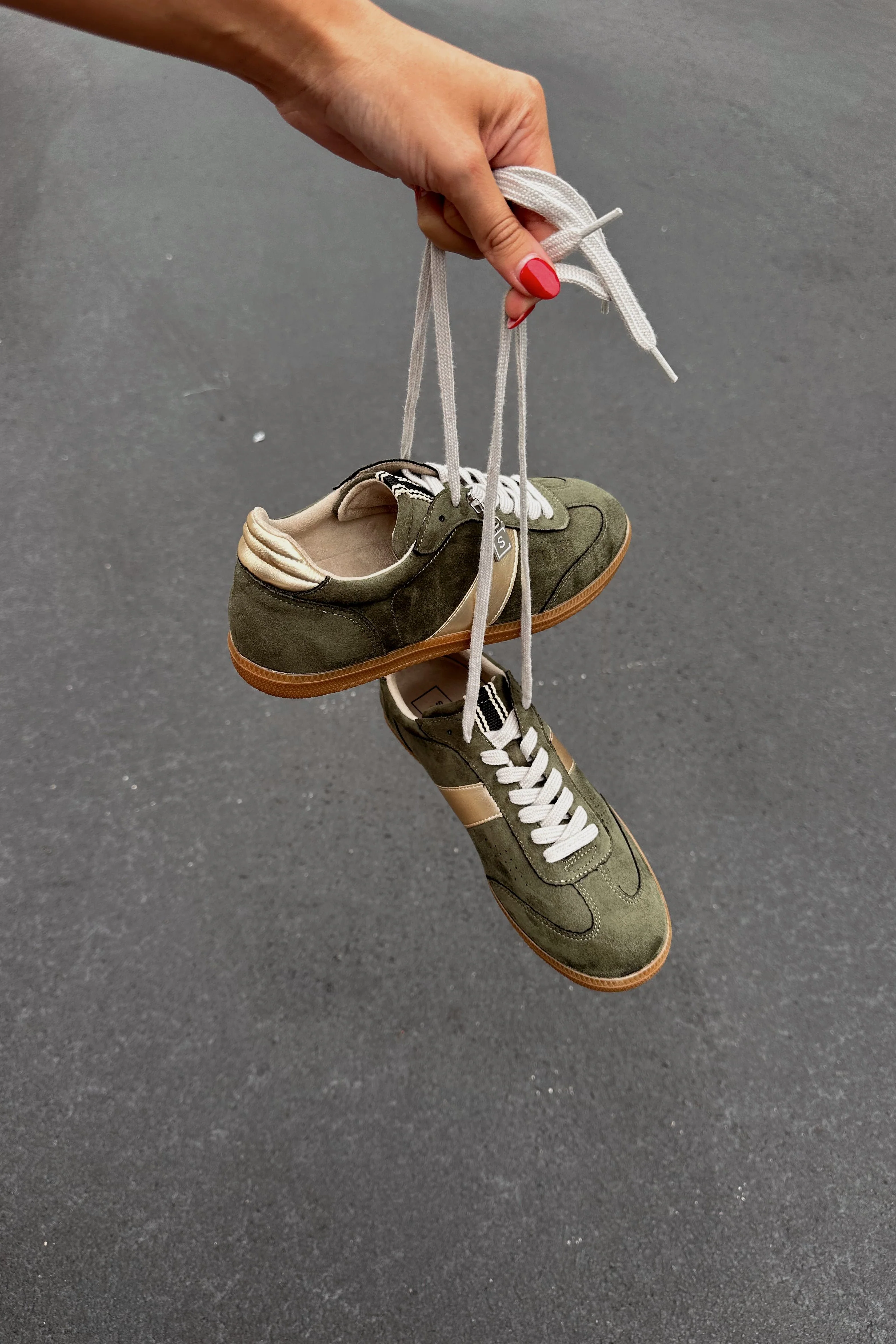Sydney Olive Suede Sneaker - Image 4