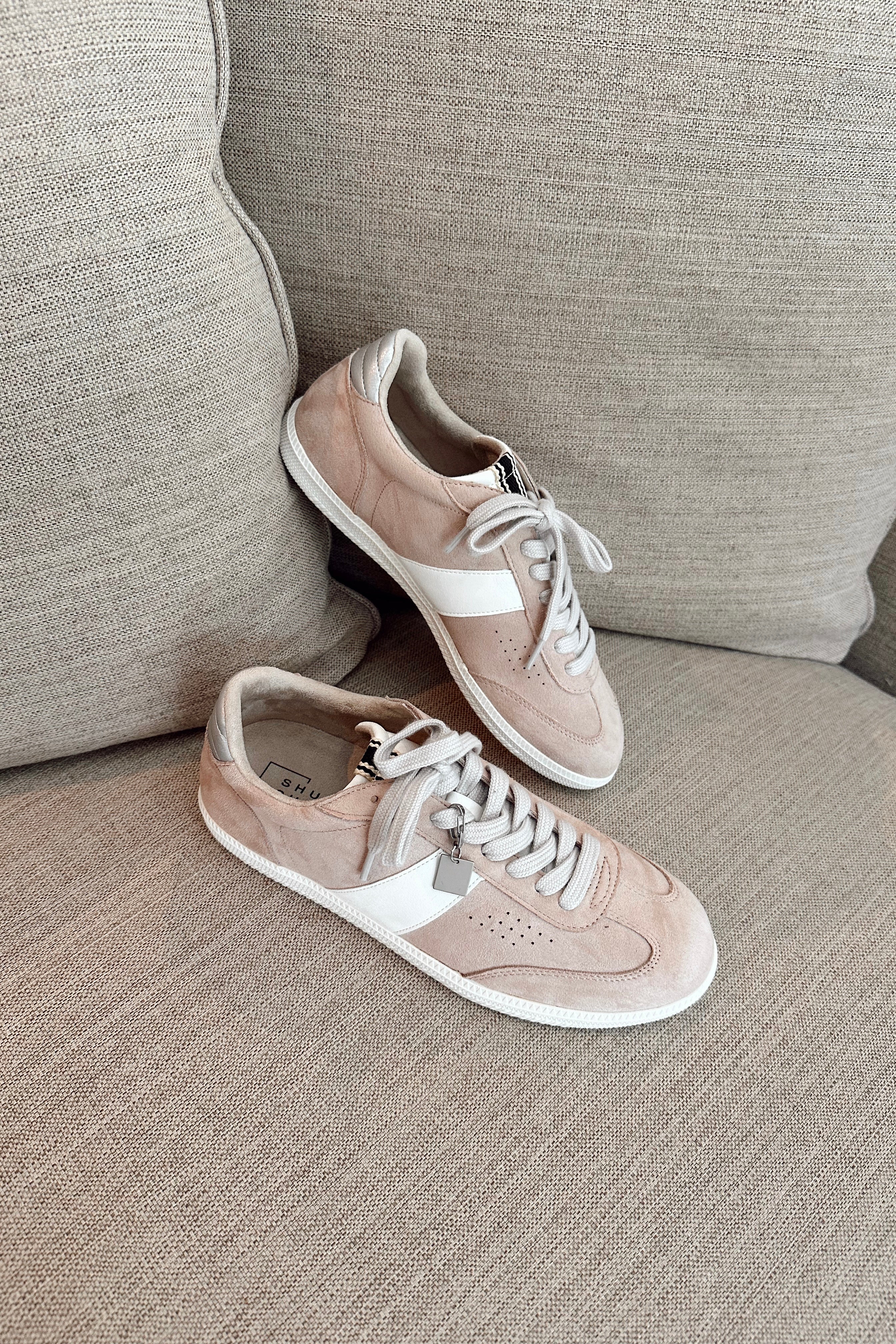 Sydney Taupe Suede Sneakers - Image 3