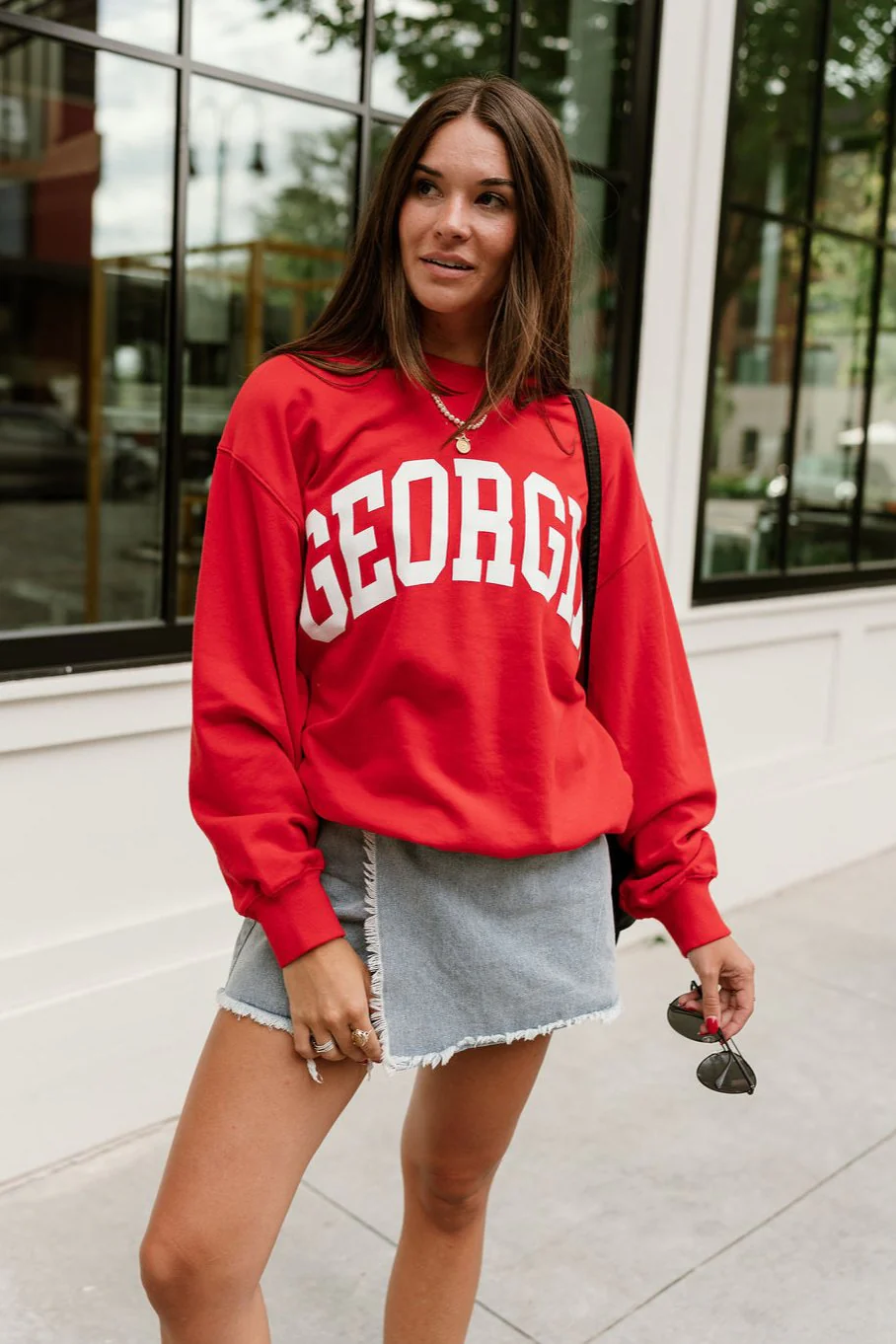 Georgia Red Long Sleeve Sweatshirt - Image 5