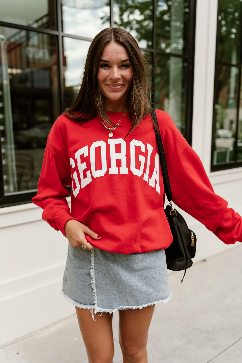 Georgia Red Long Sleeve Sweatshirt - Image 6