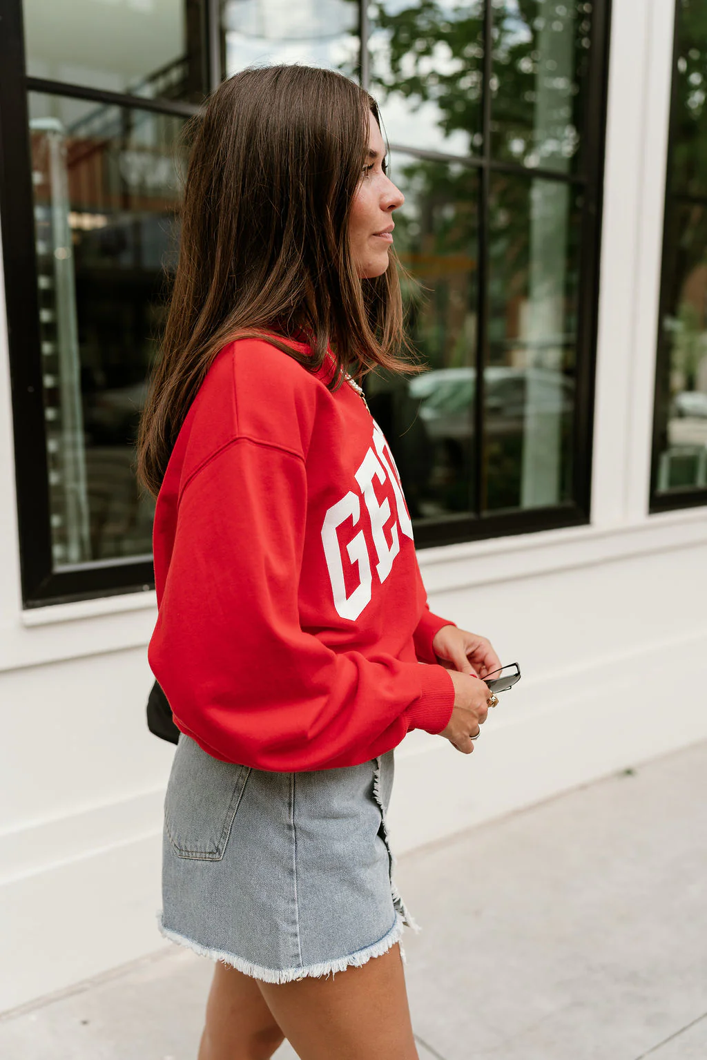 Georgia Red Long Sleeve Sweatshirt - Image 7