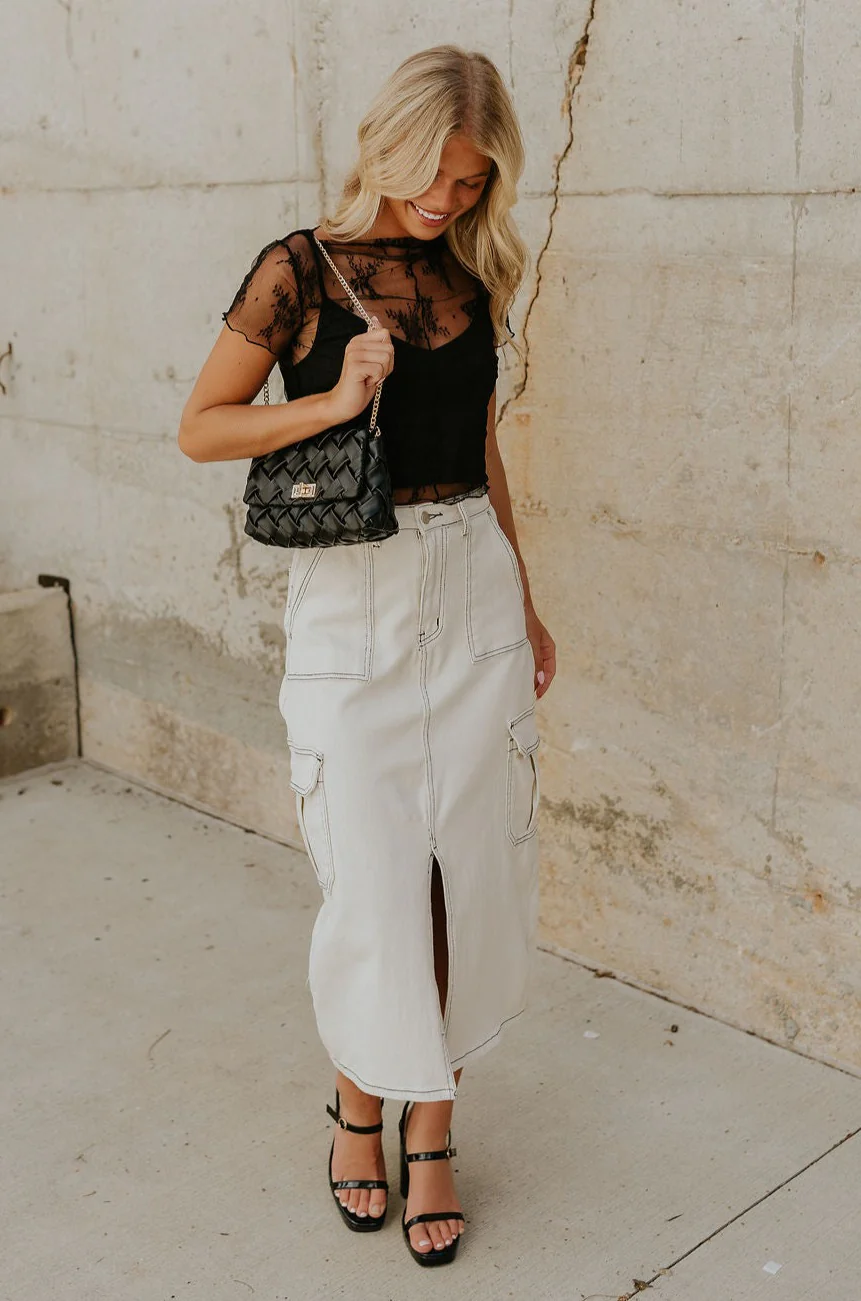 Vanessa Cropped Lace Top - Image 12
