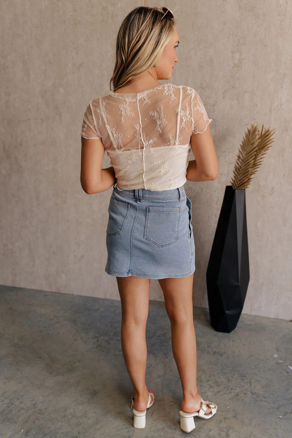 Vanessa Cropped Lace Top - Image 19