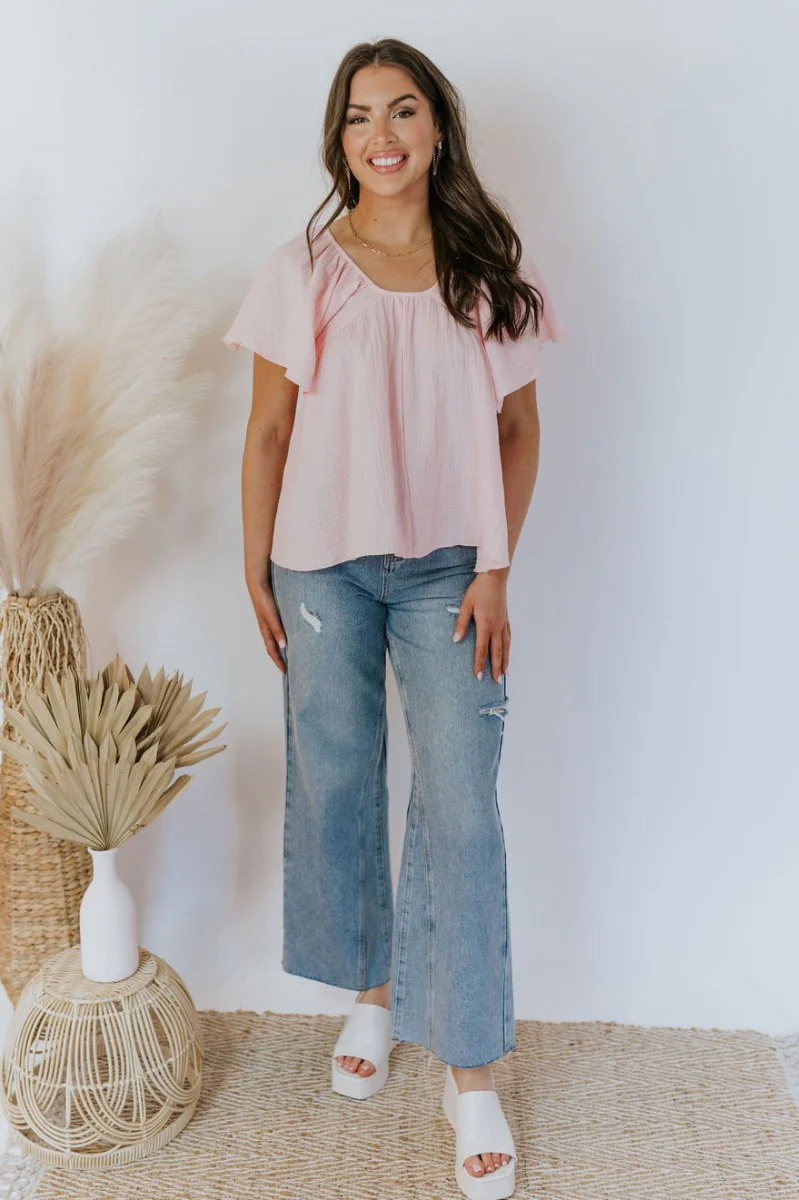 Take A Chance Top in Pink