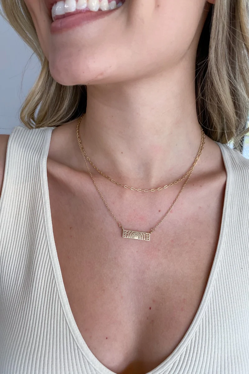 Take A Walk Necklace in Gold