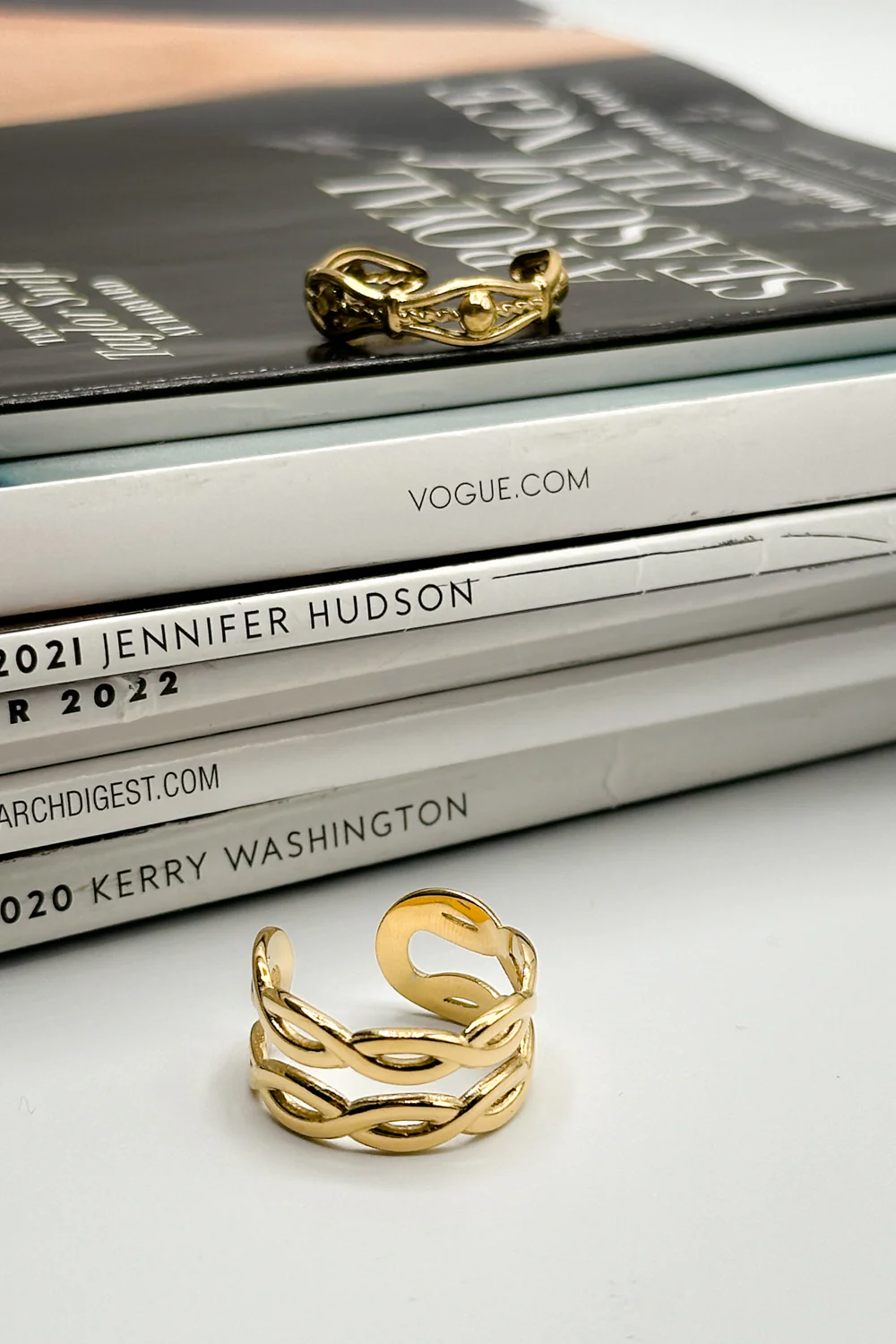 Talia Gold Double Braided Ring
