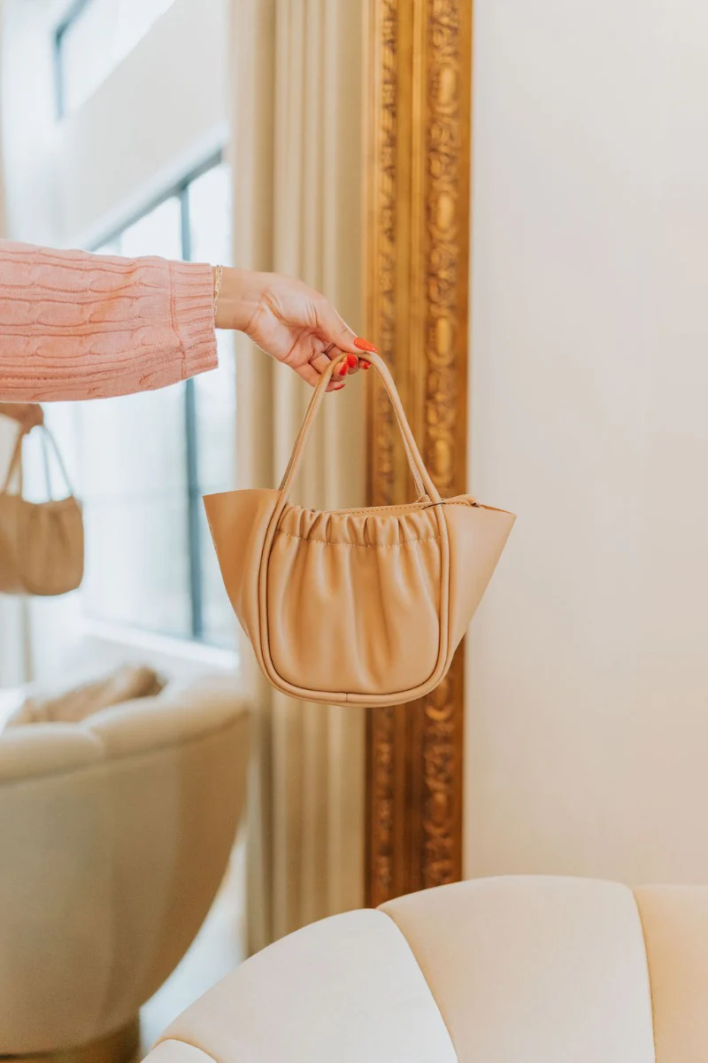 Talk Of The Town Purse in Tan