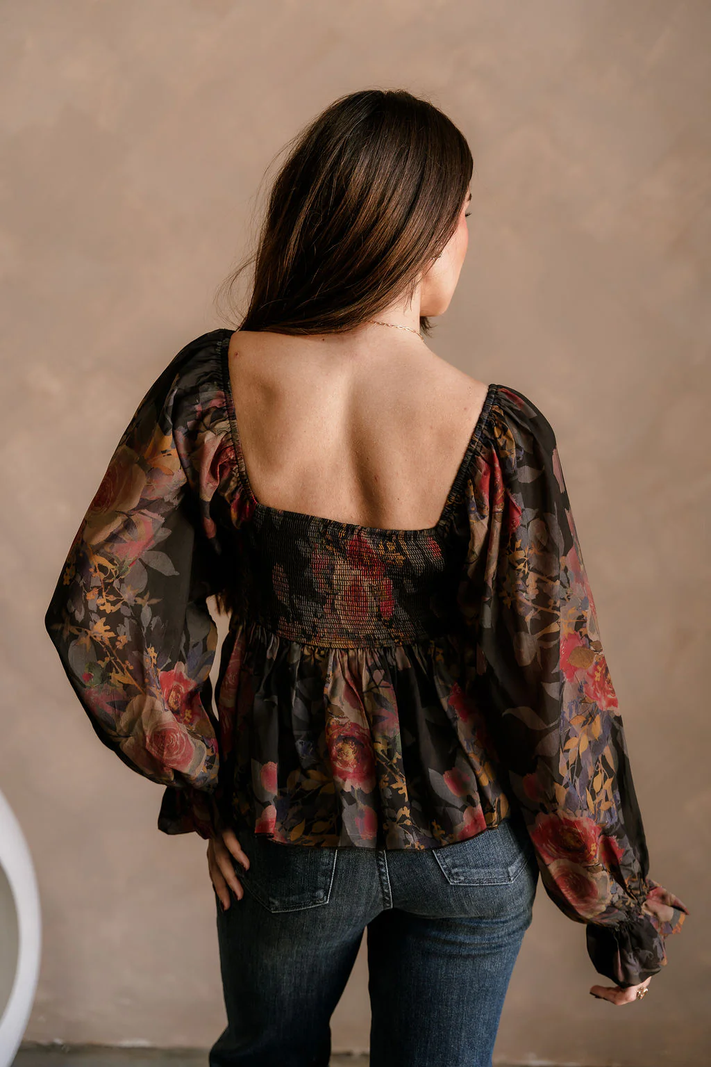 Tatum Black Multi Floral Long Sleeve Top - Image 8