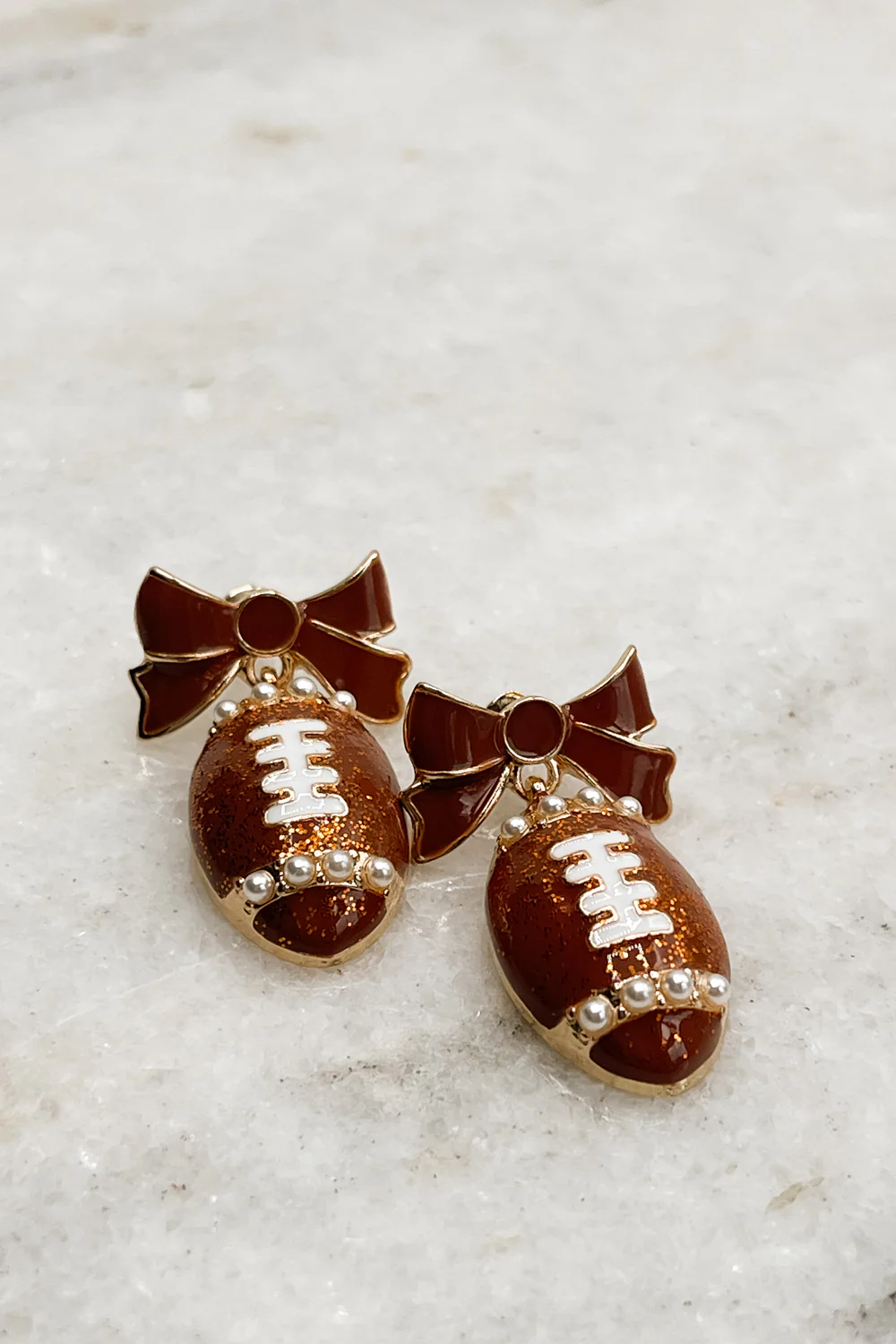Tay Football Earrings