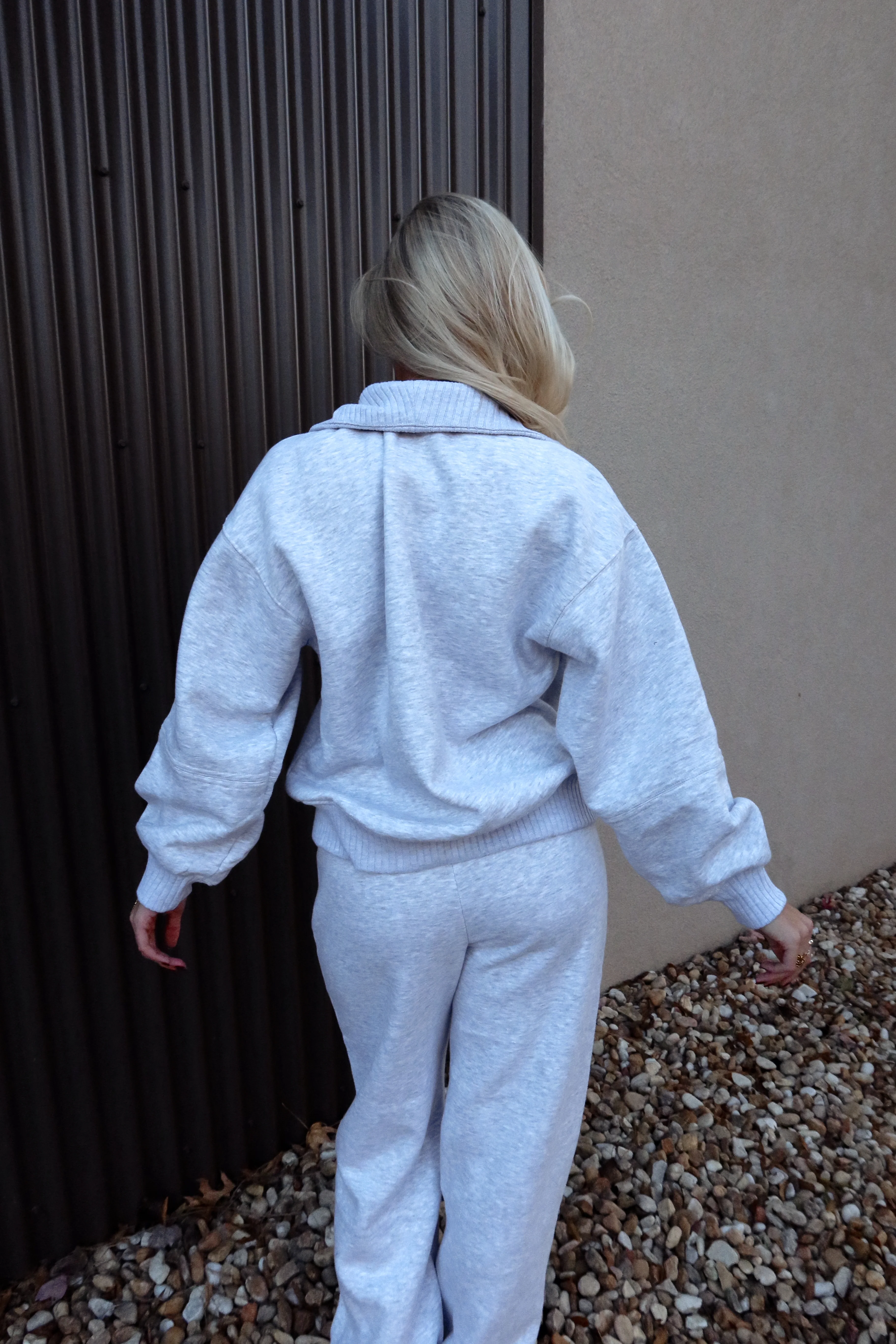 Taylor Heather Grey Quarter-Zip Sweatshirt - Image 6