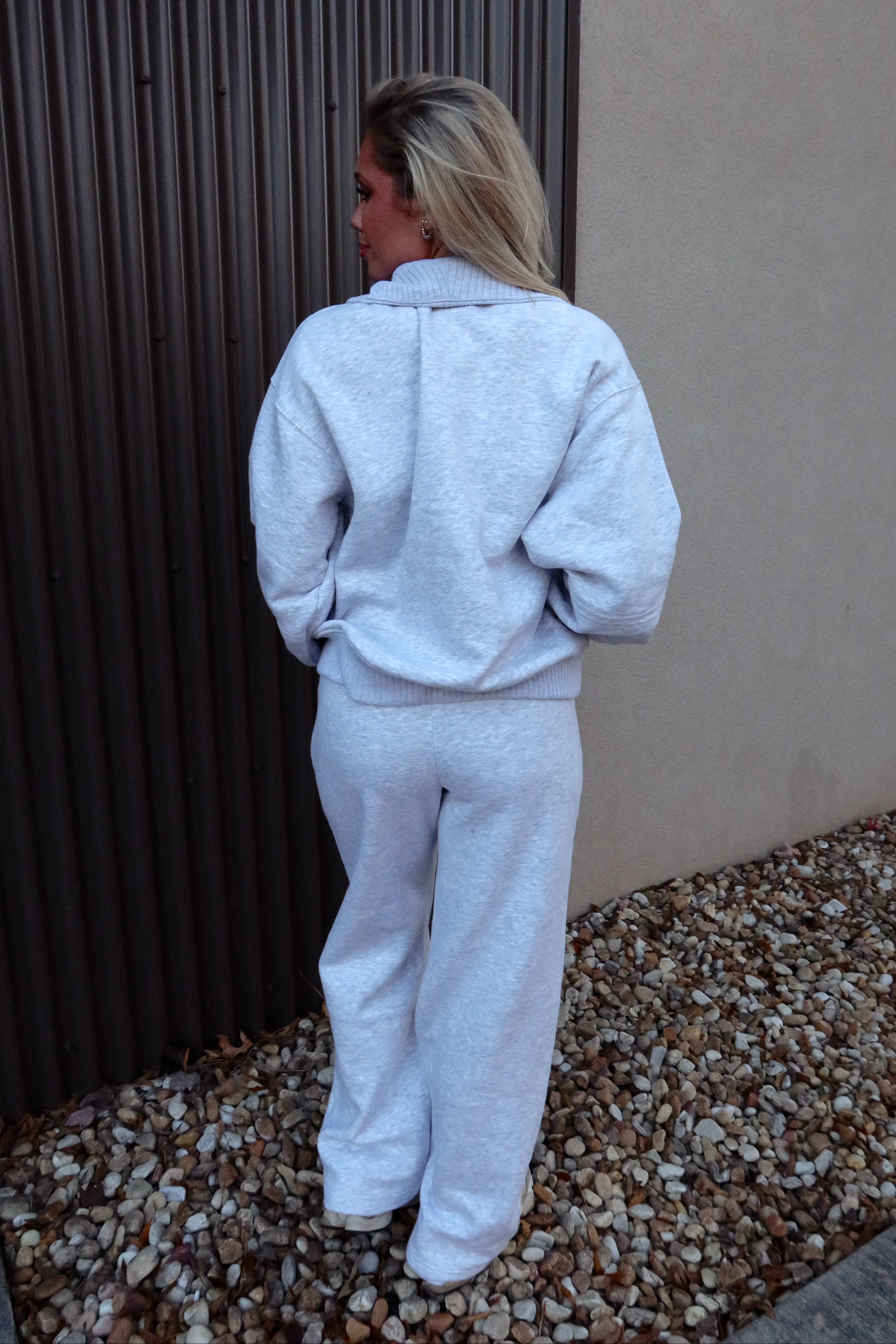 Taylor Heather Grey Quarter-Zip Sweatshirt - Image 7