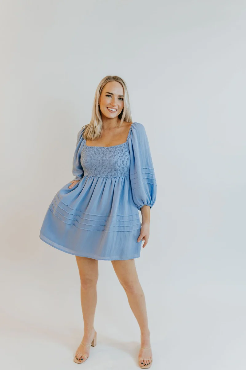 Tea Party Dress in Blue - Image 2
