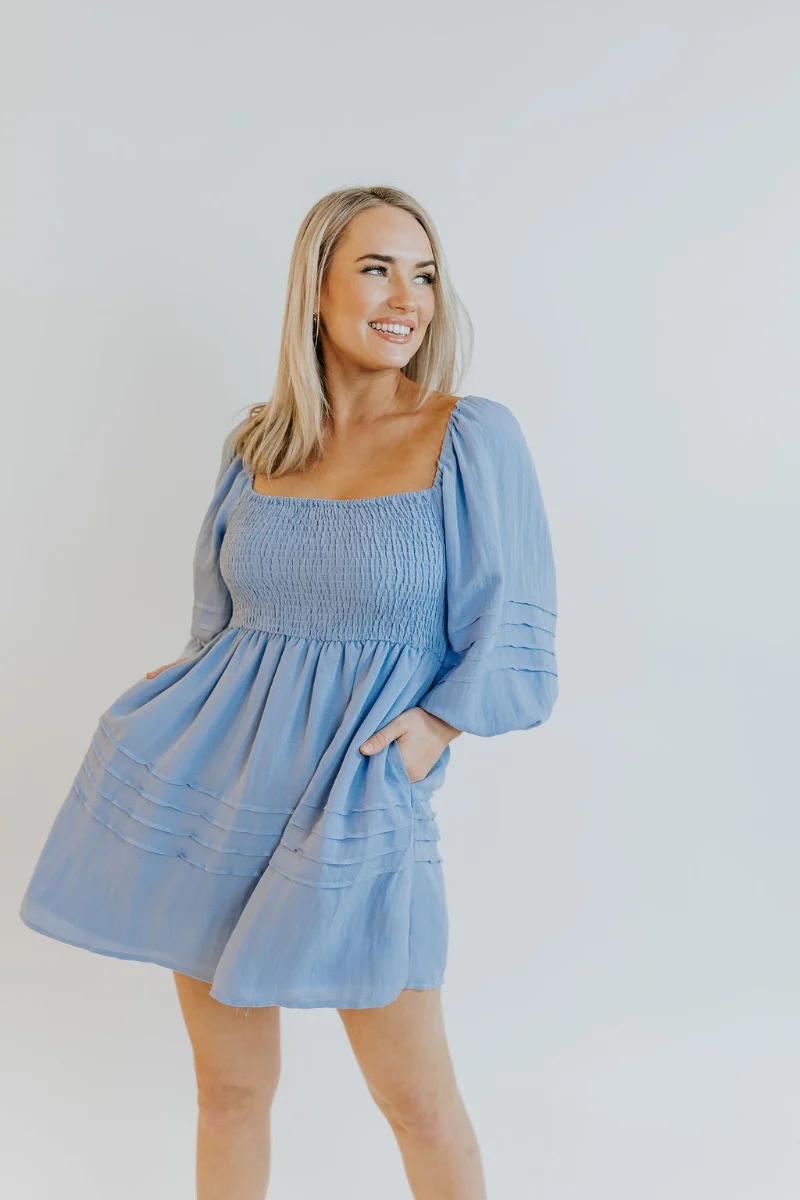 Tea Party Dress in Blue - Image 3