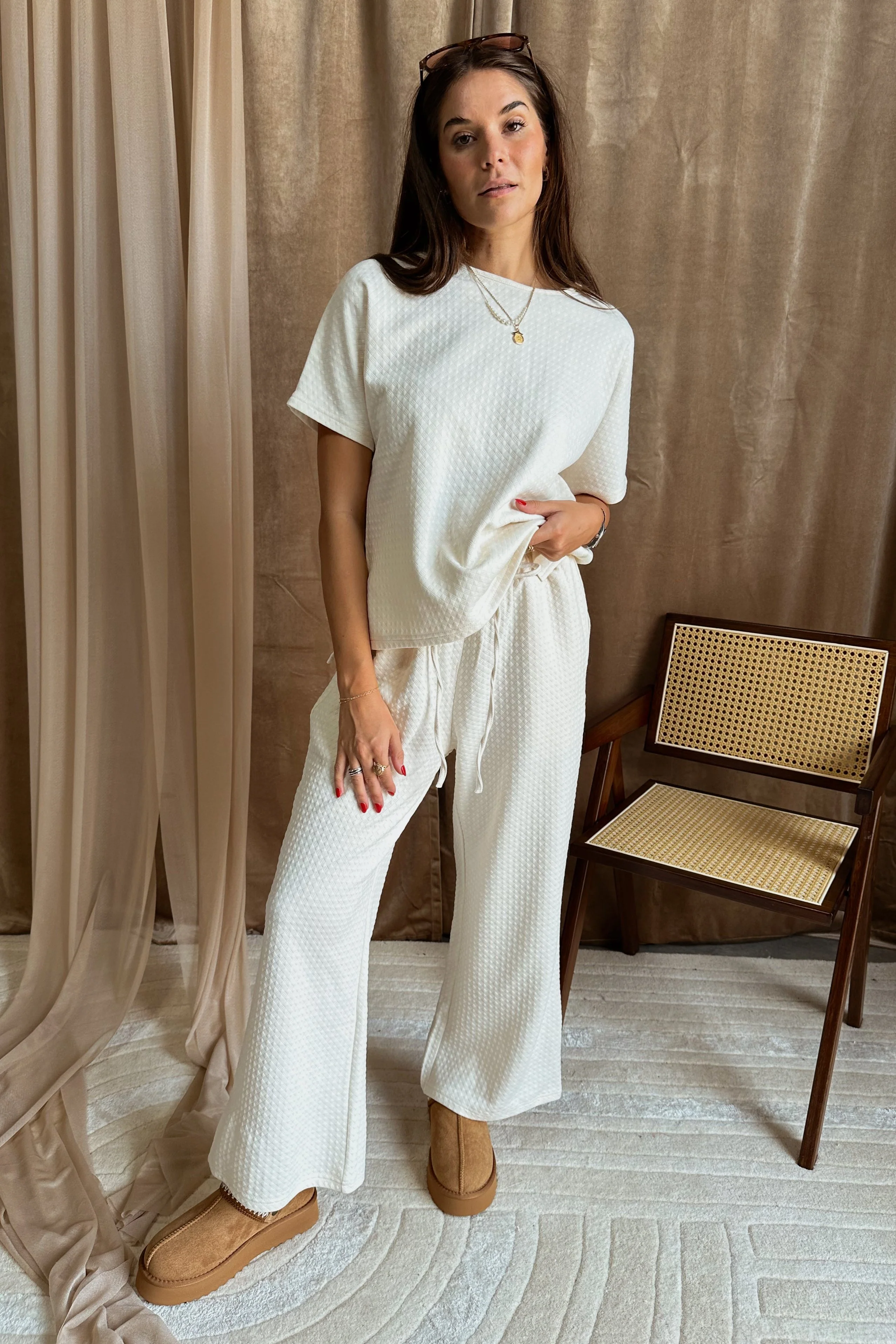 Teagan Ivory Short Sleeve Top - Image 2