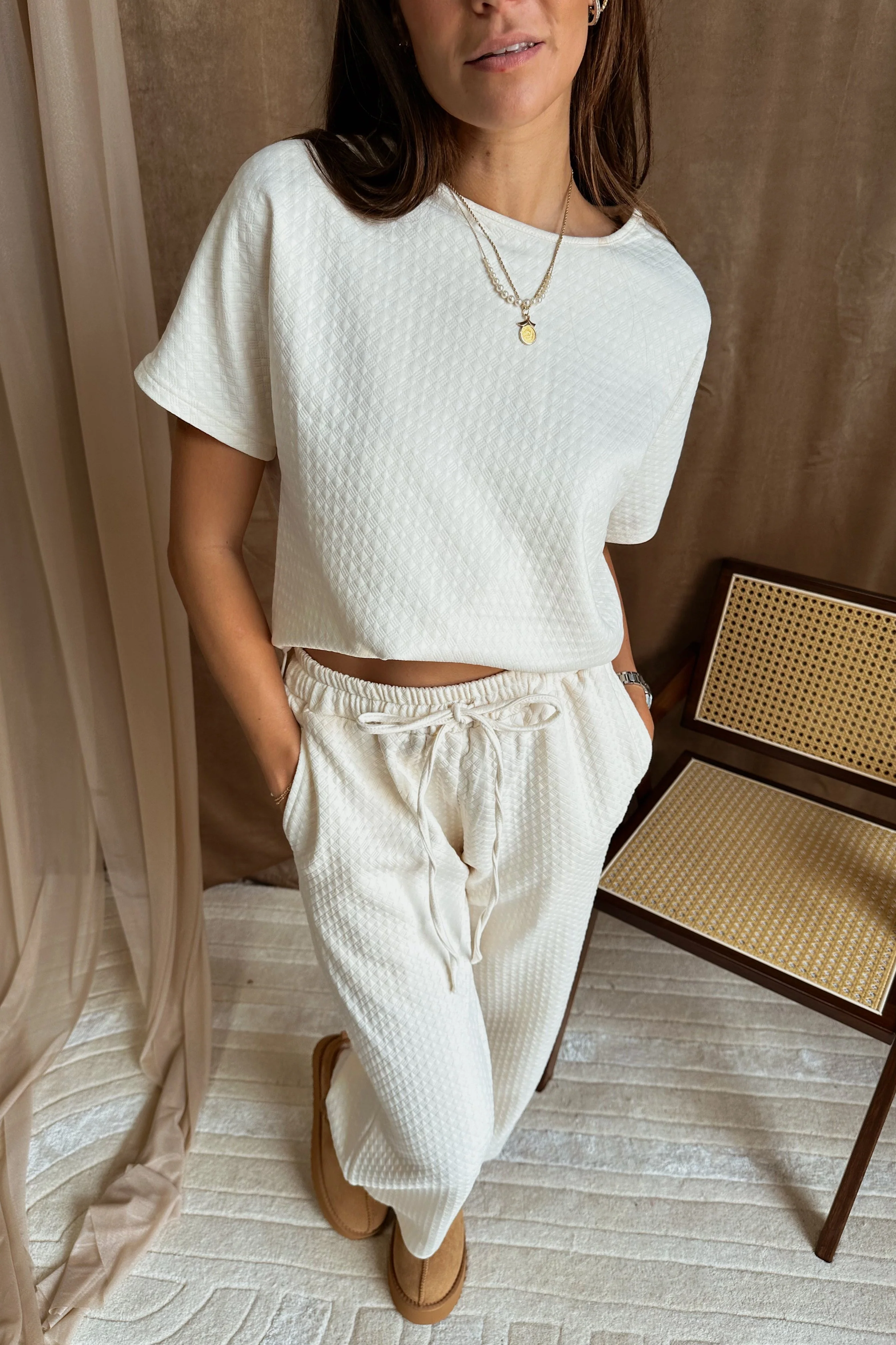 Teagan Ivory Short Sleeve Top - Image 3