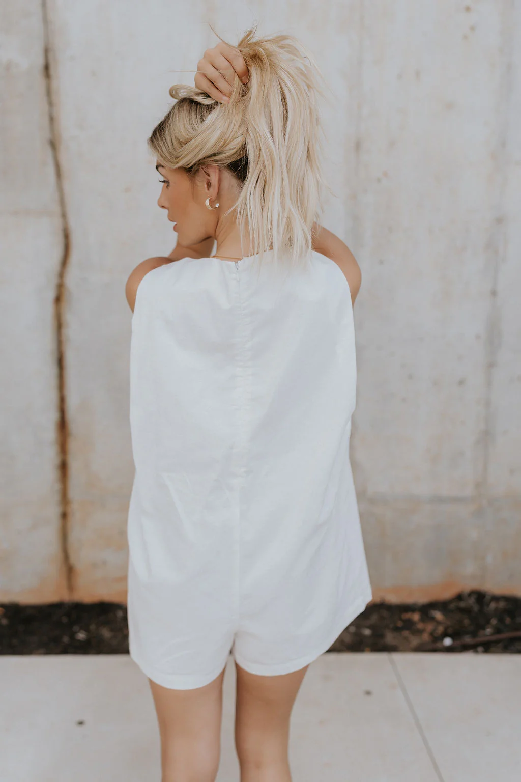 Teagan White Square Neckline Romper - Image 8
