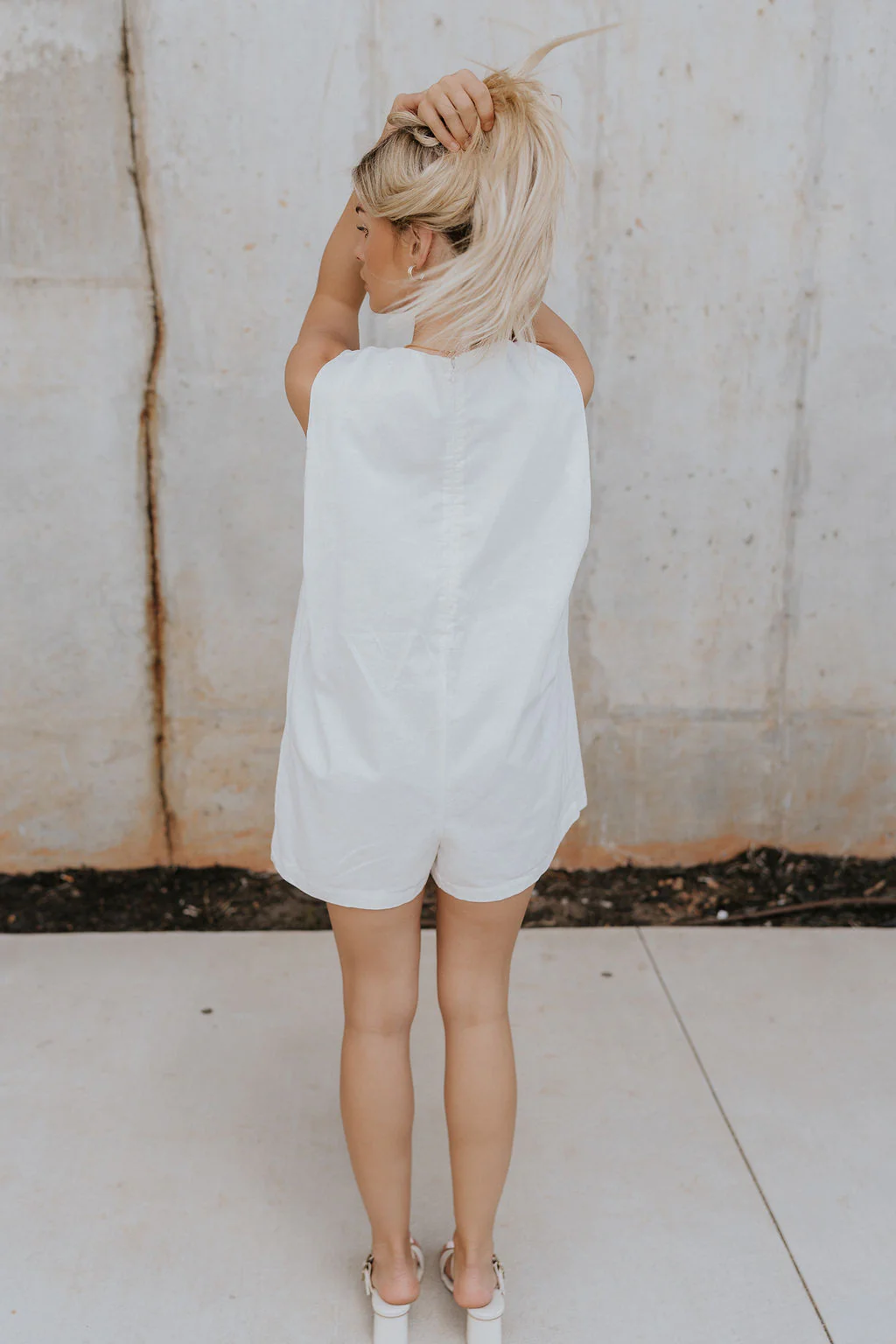 Teagan White Square Neckline Romper - Image 9