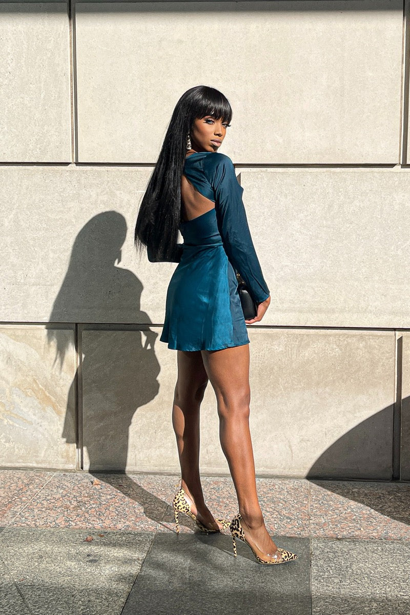 Elaine Satin Dress - Image 4