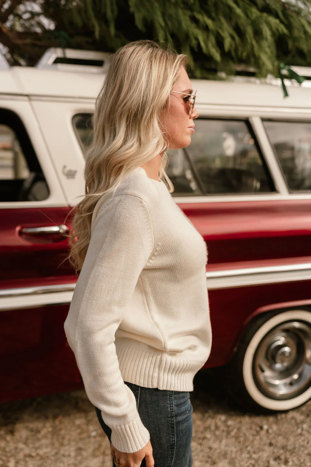 Tegan Ivory Teddy Bear Sweater - Image 3