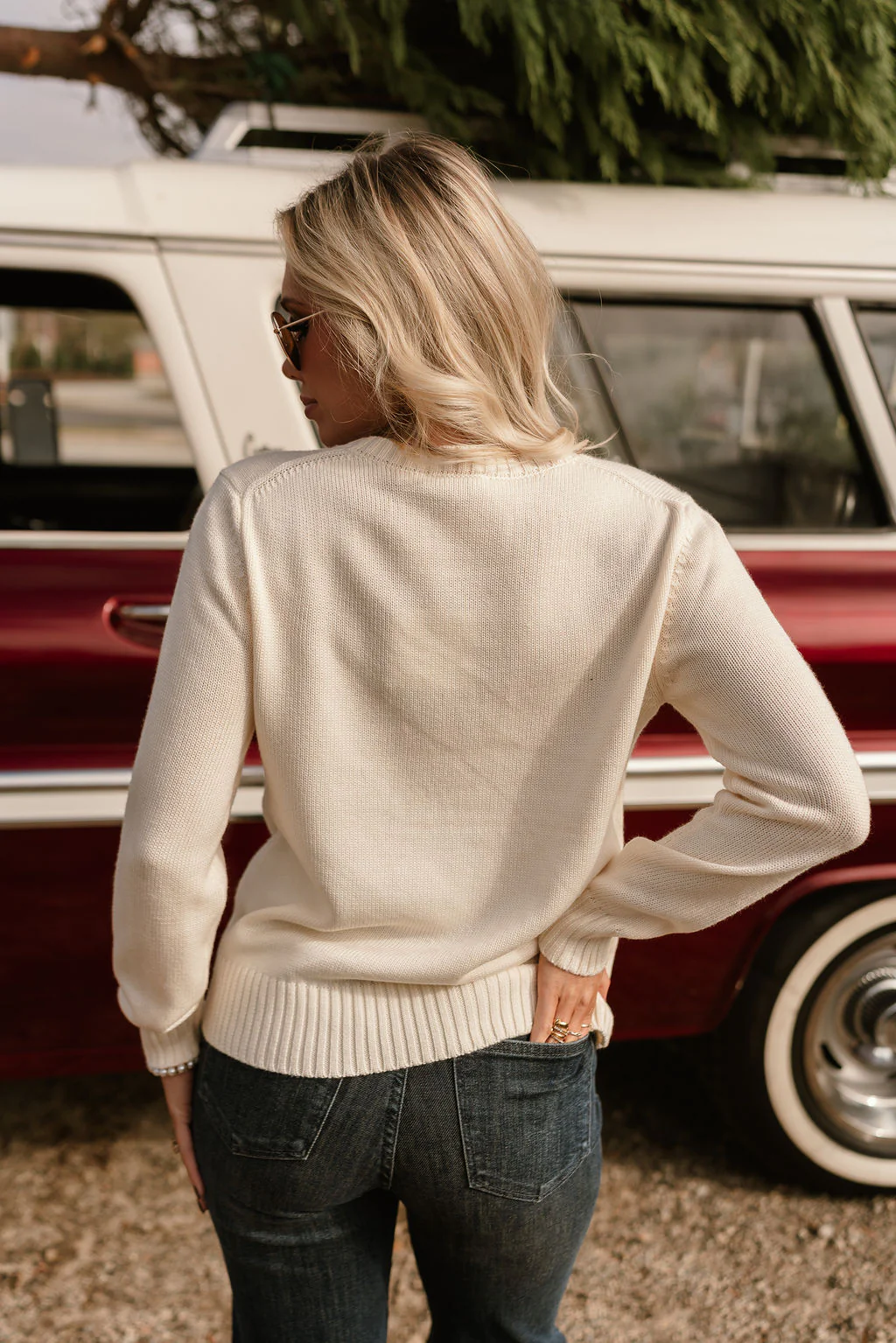 Tegan Ivory Teddy Bear Sweater - Image 4