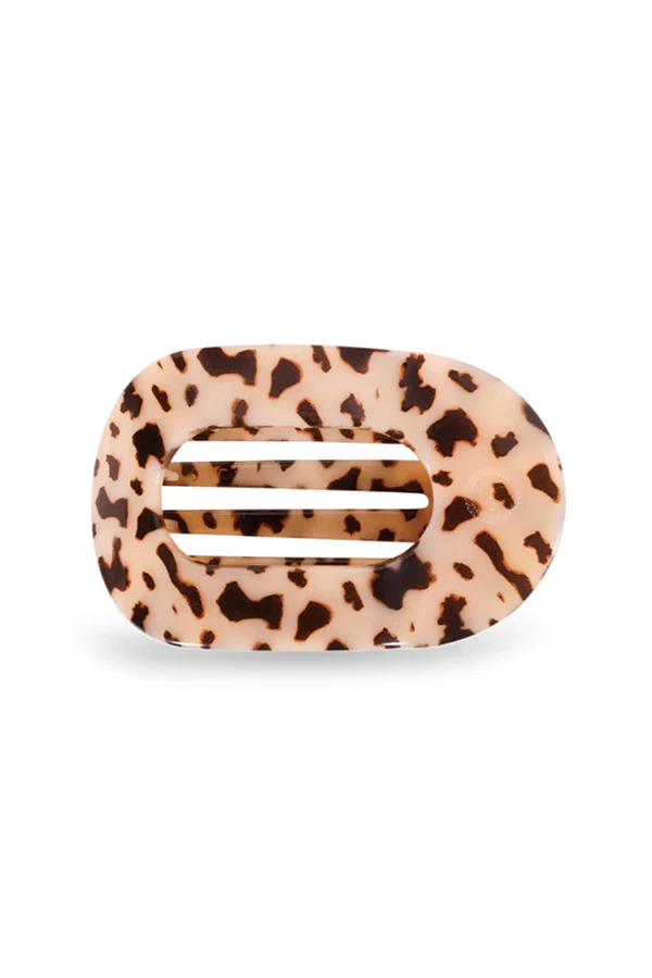 Teleties Blonde Tortoise Medium Flat Round Hair Clip
