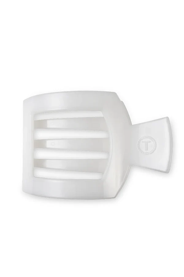 Teleties Coconut White Large Flat Square Hair Clip
