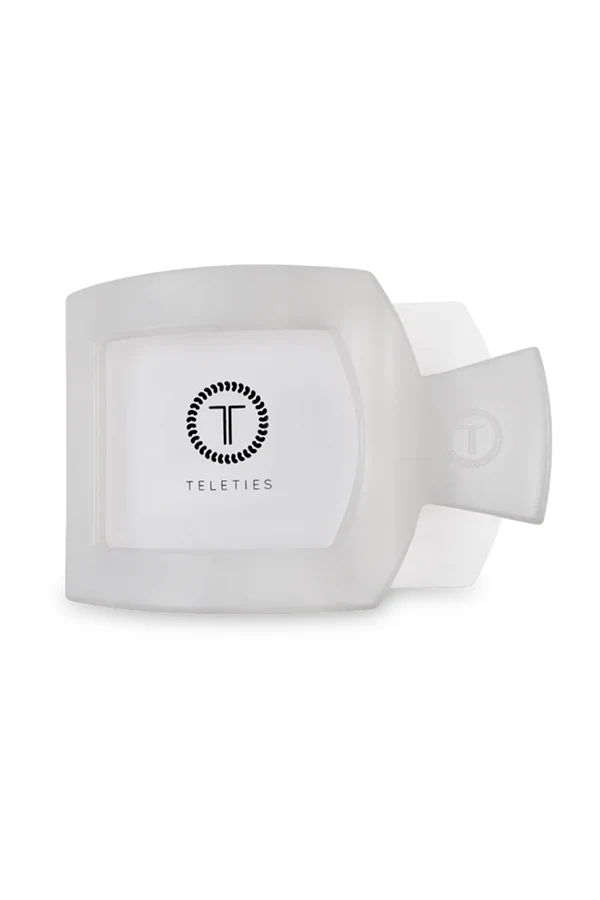 Teleties Coconut White Large Flat Square Hair Clip - Image 2