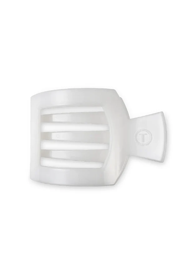 Teleties Coconut White Medium Flat Square Hair Clip