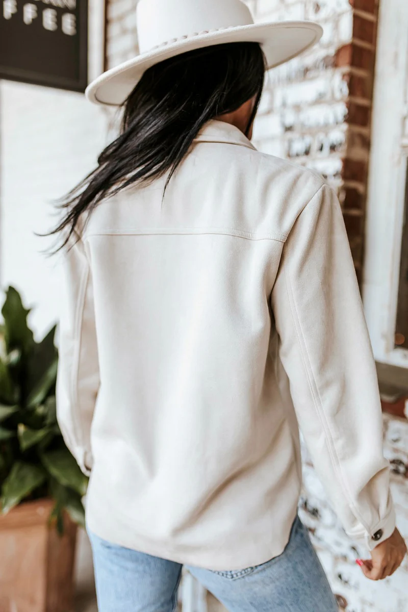 Tell Me Everything Suede Shacket - Image 7
