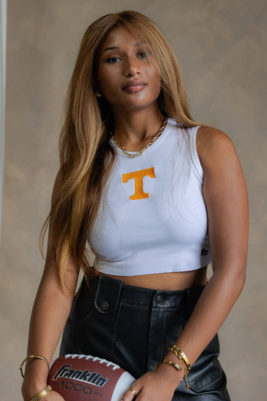 Tennessee T White Cropped Graphic Tank - Image 2
