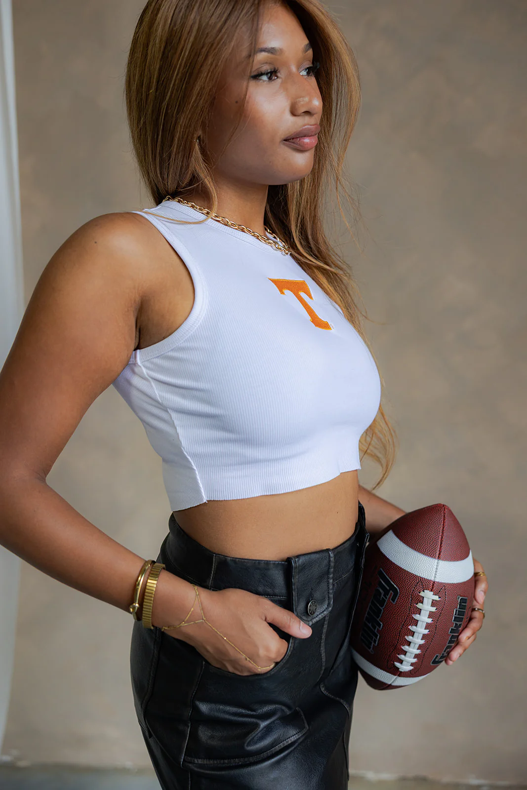 Tennessee T White Cropped Graphic Tank - Image 5