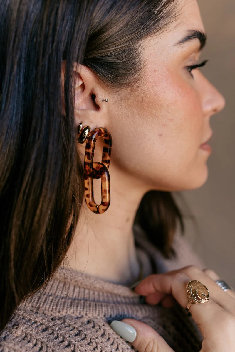 Teresa Tortoise Link Earring