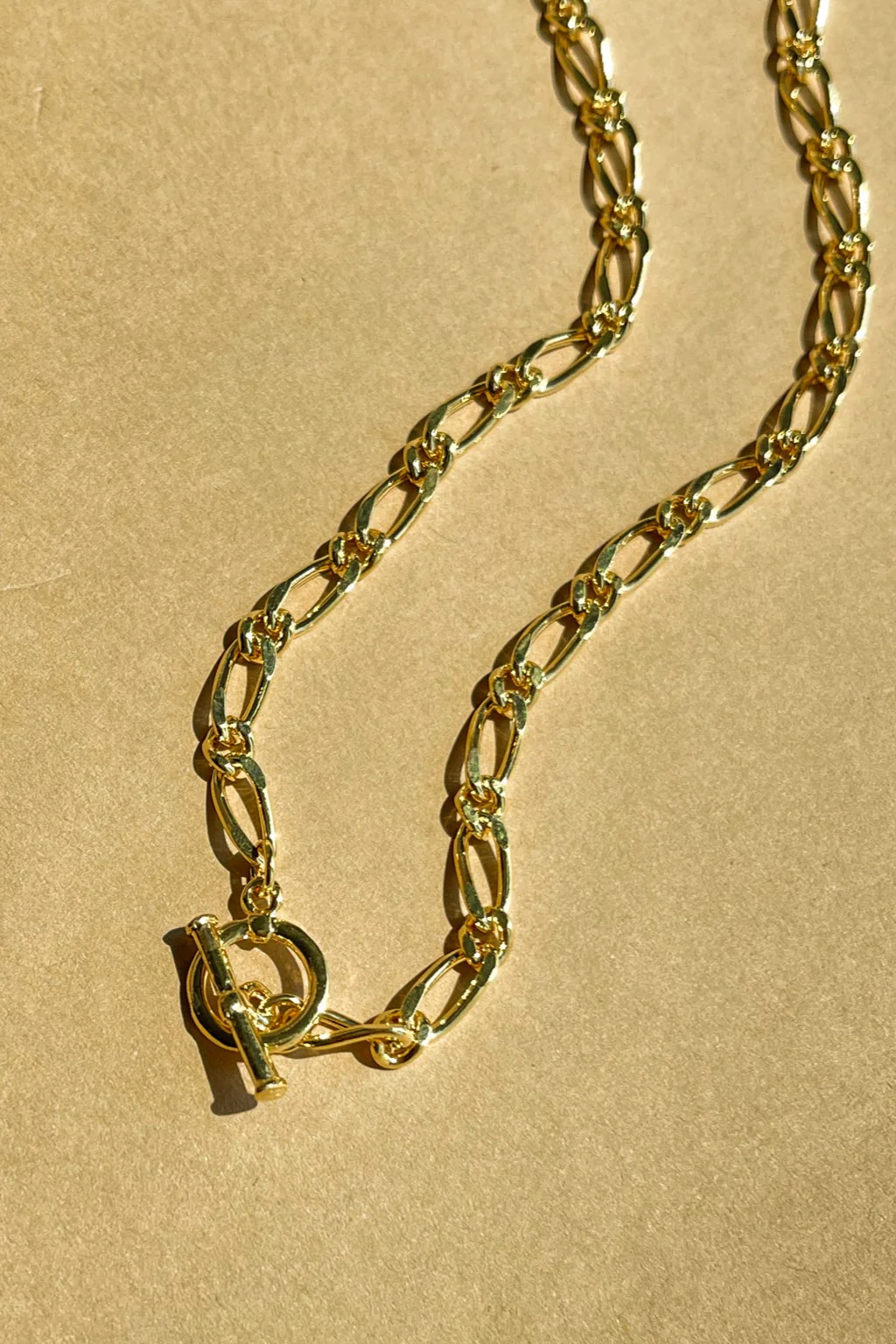 Tessa Gold Chain Lariat Bar Necklace - Image 2
