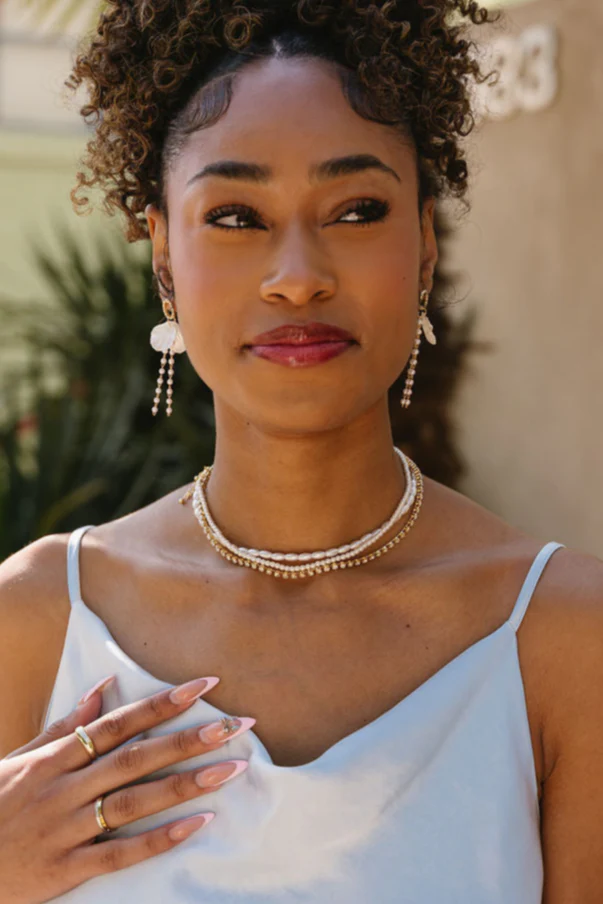 Tessa Layered Gold & Pearl Necklace Set - Image 2