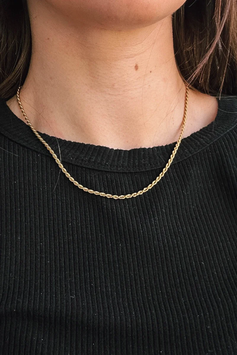 Thea Gold Rope Necklace