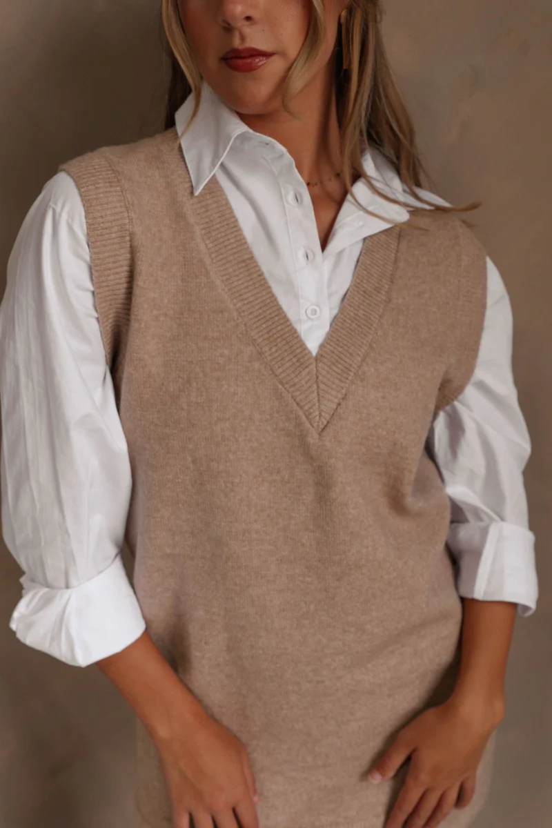 Thea Two-in-One Sweater Vest Dress - Image 4