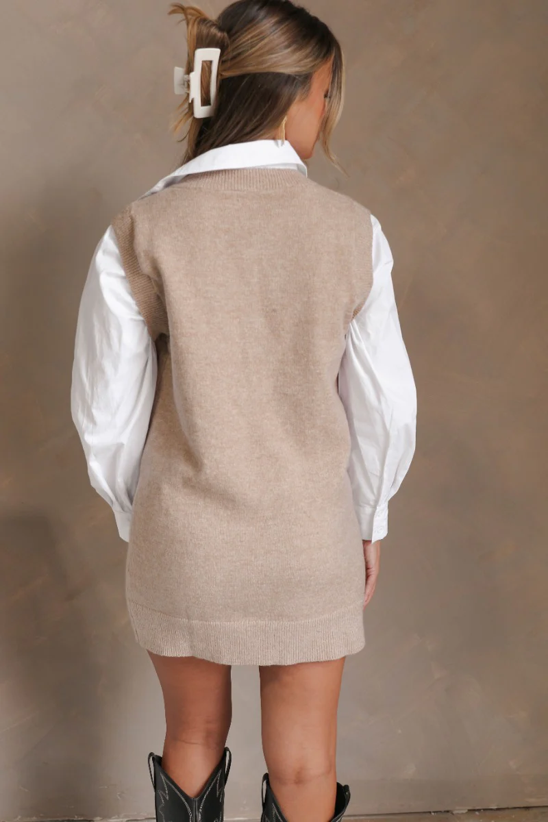 Thea Two-in-One Sweater Vest Dress - Image 7