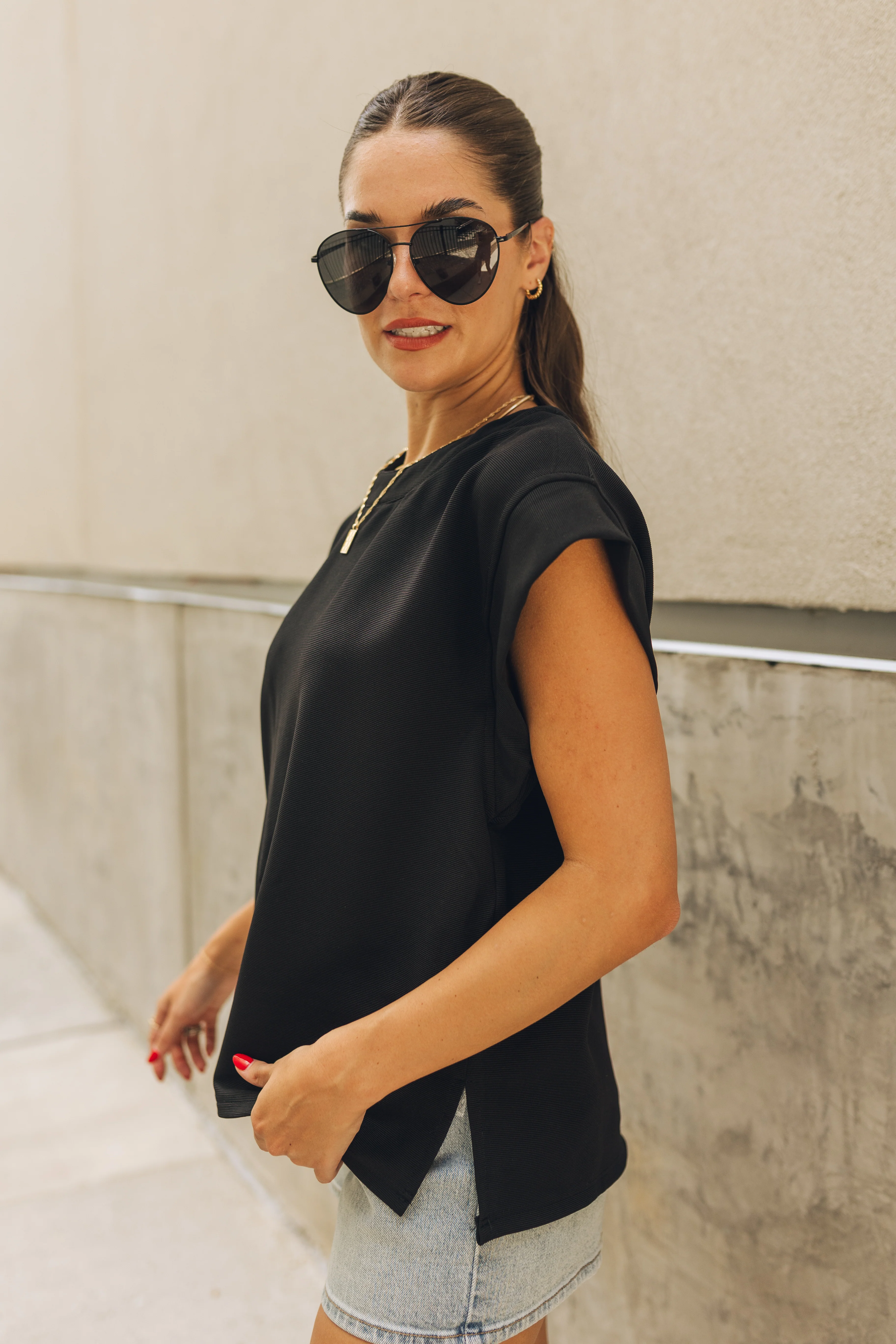 Theresa Back Button-Up Sleeveless Top - Image 3